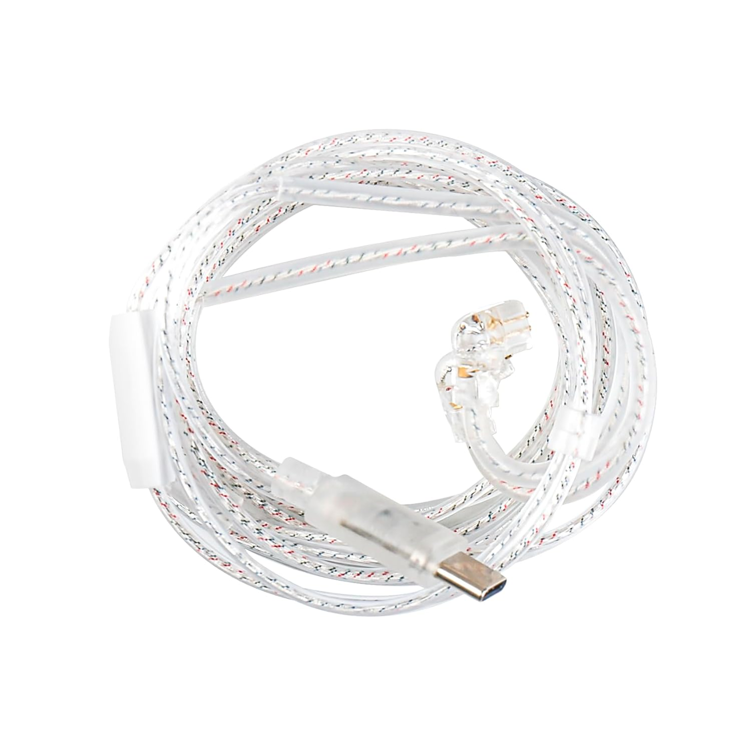 CCZ USB C Headphone IEM KZ Cable QDC with Mic, C03 4N Silver-Plated OFC in Ear Monitor Cable Earbuds Wire for EDX Pro/Castor/Zs10 PRO/ZS10 PRO X/ZSN PRO X/ZS10 PRO 2/ZS12 PRO X image number 2