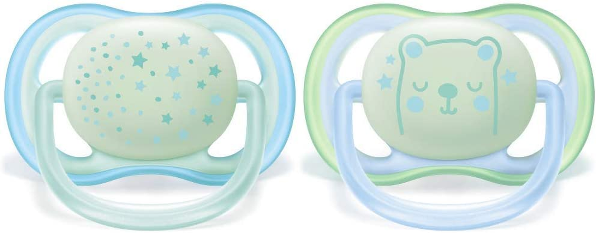 Philips Avent Ultra Air Soother Nighttime Glow, 6-18 Months, 2-Pack, SCF376/20 image number 4