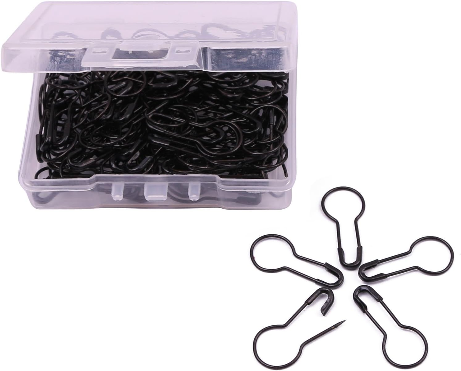 Shapenty 21Mm/0.8 Inch Small Metal Gourd Safety Pins Bulb Guard Calabash Quilting Sewing Pin Bead Needles for DIY Craft Home Accessories, 120PCS (Bronze)