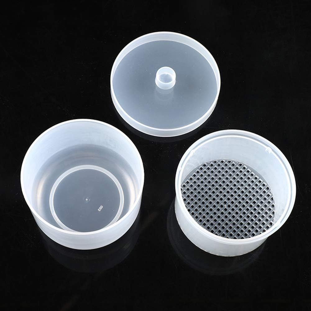 1 Piece Nail Art Tool Cleaning Cup Nail Art Tool Sterilizer Cup Nail Tools Cleaning Tray Box Container Net Basket Case Manicure Tools Jar Soak Box for Nail Art Accessories, Transparent image number 2