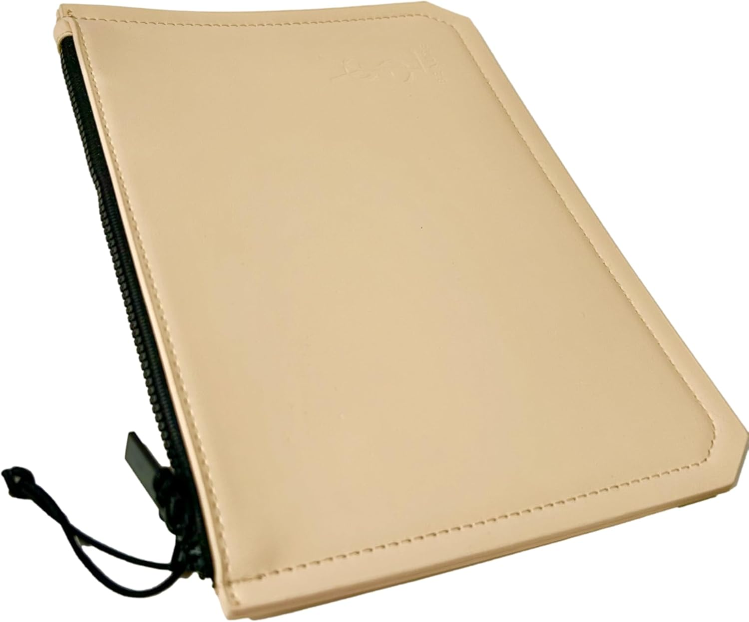 Yves Saint Laurent YSL Cosmetic Cream FLAT Leather Pouch Makeup Bag YSL Fragrance Bag (8.25L X 6.25H X 0.25W) - SMALL