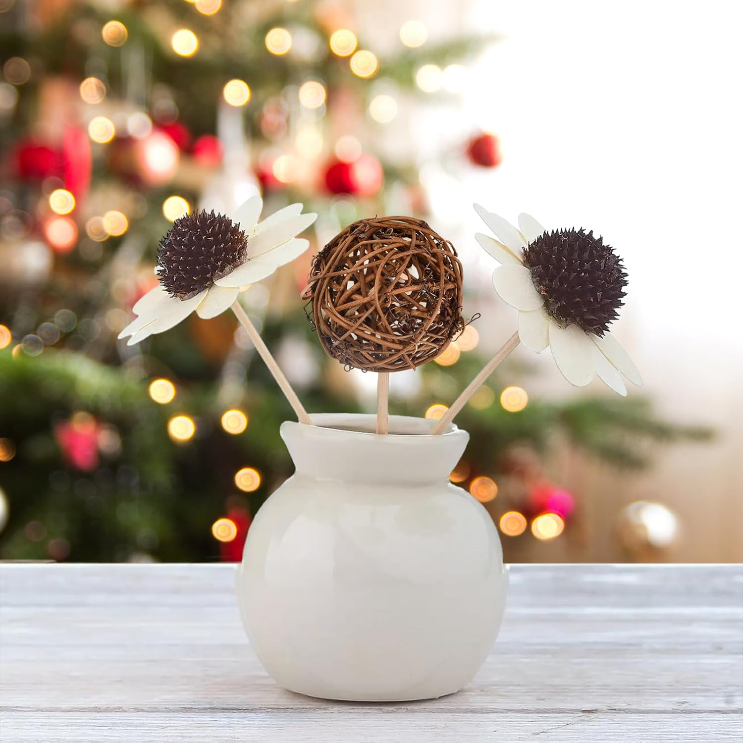 Hoxfly Chew Balls Set, 9 Pieces Willow Ball Toy for Small Animals, 6 Cm Grass Toy for Rabbit Hamster, Bird Chew Toy, Treats Braided Straw Toy for Small Animals, Parrot image number 3