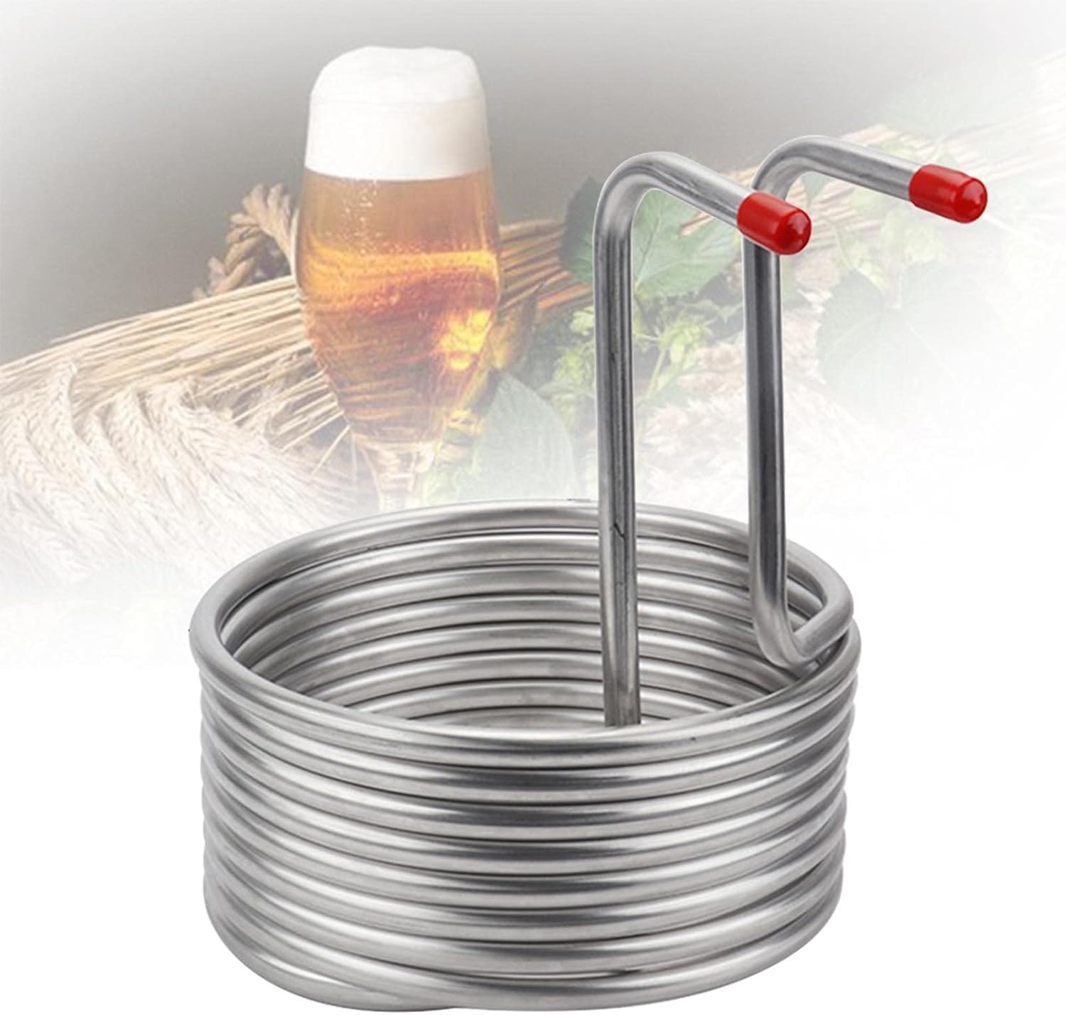 Wort Chiller, Brewing Machine Beer Wort Cooler, Bar Stainless Steel Kitchen Supplies and Household Tools, Easy to Clean Cooling Tube image number 1