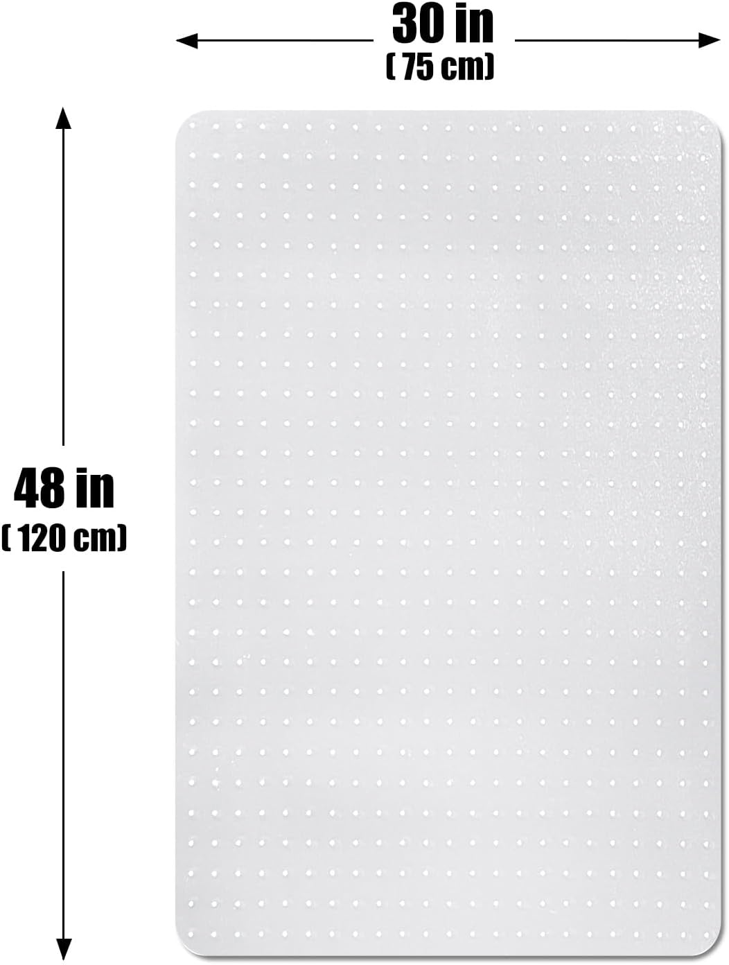 Office Chair Mat for Carpeted Floors, Desk Mats 48"X30" for Rolling Desk on Low Pile Carpets, Small Computer Gaming Plastic Floor Mats for Office Chair on Carpet, Easy Glide without Curling image number 1