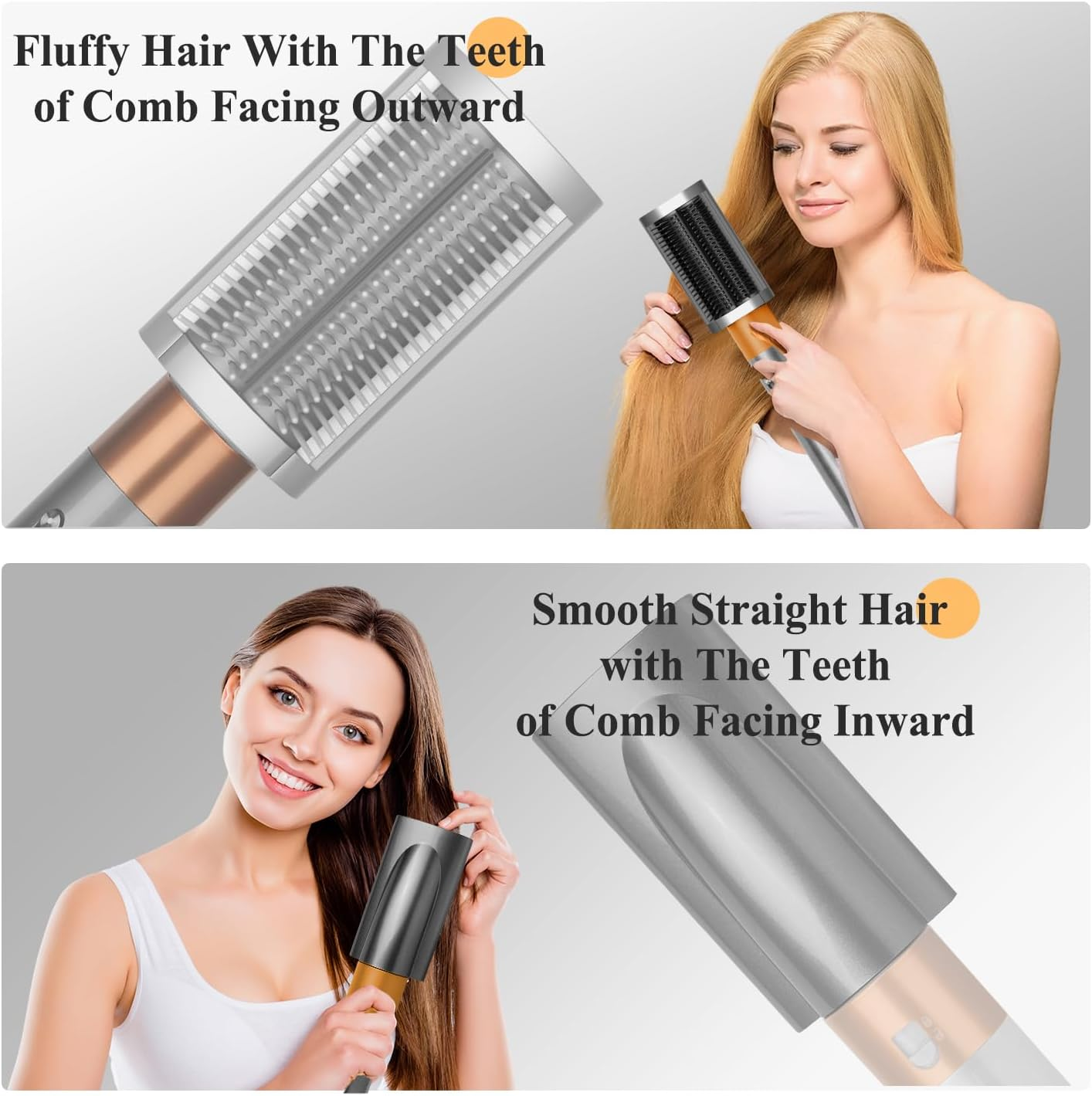 PUREGUST New Firm Smoothing Brush Compatible with Dyson Airwrap Attachment Accessories, for Frizz Hair to Make Smooth and Straight Style, Part No.971892-08 image number 5