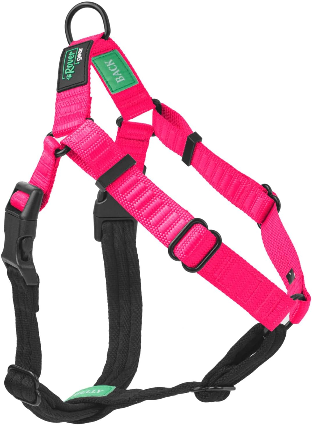 Rover Gear Better Walk No-Pull Dog Harness, Hot Pink, X-Large &ndash; Stay in Control with Adjustable, Comfortable, Easy to Wear, Durable Dog Harness &ndash; Ideal for Extra Large Dogs 70-130+ Lb