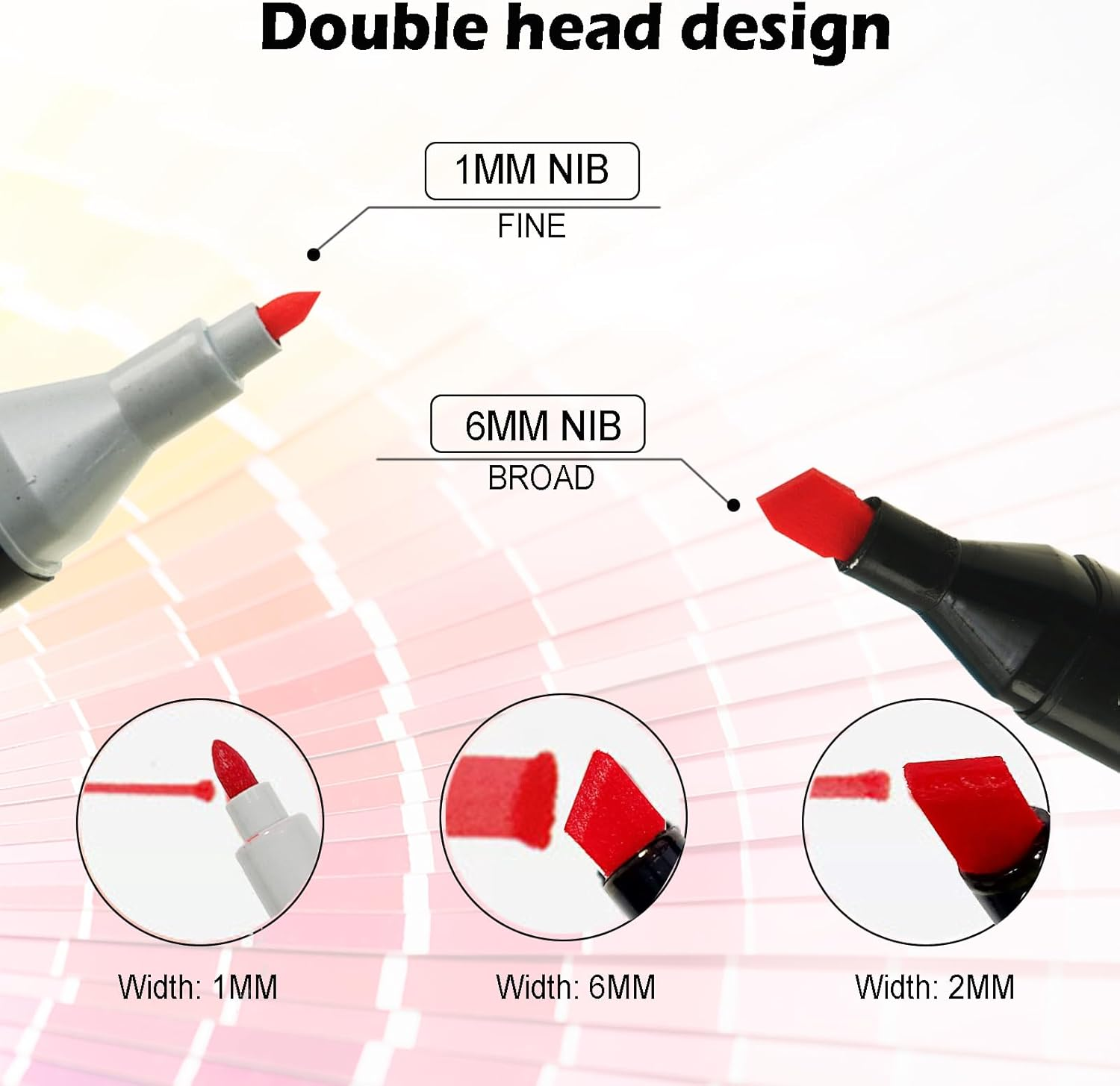 Jeyssui 80 Colors Alcohol Markers, Art Drawing Markers Set for Adults Dual Tip Permanent Sketch Markers,For Painting Sketching,Adult image number 5