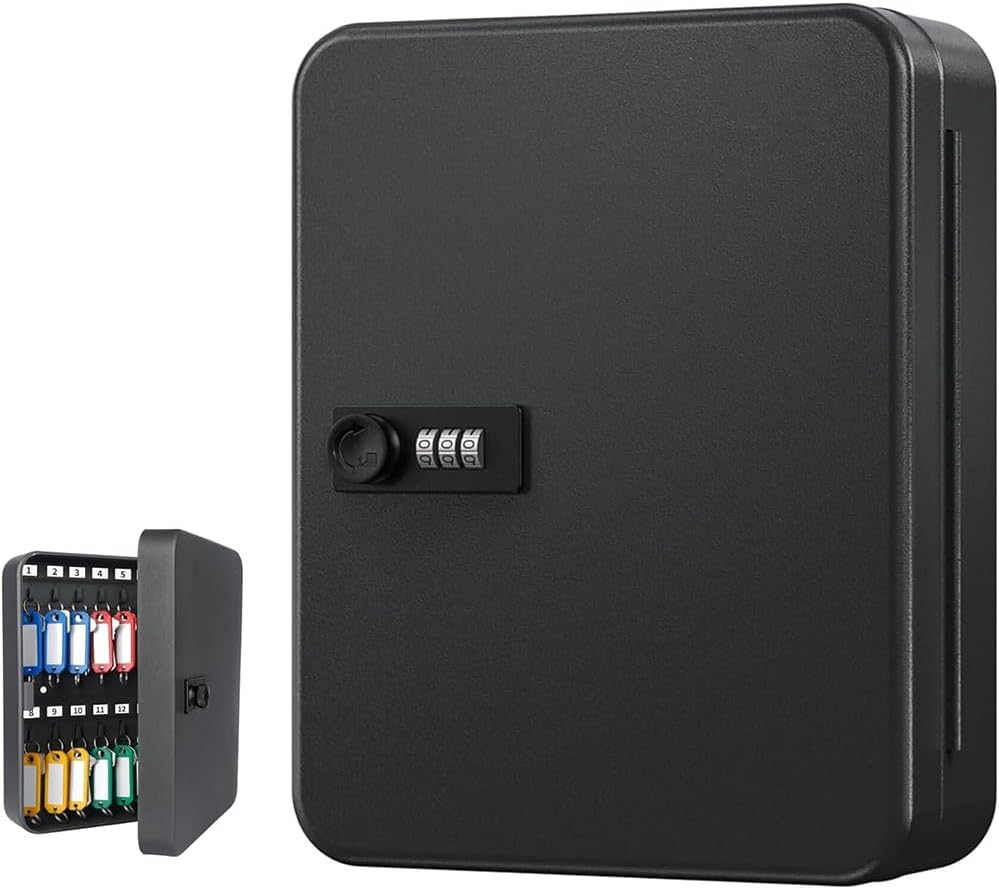 Secure Storage Cabinet with Combination Lock &ndash;28 Key Cabinet, Metal Lock Box, Filing Cabinet, Tool Locker & Portable Safe for Office, Home, Garage, Dorm image number 3