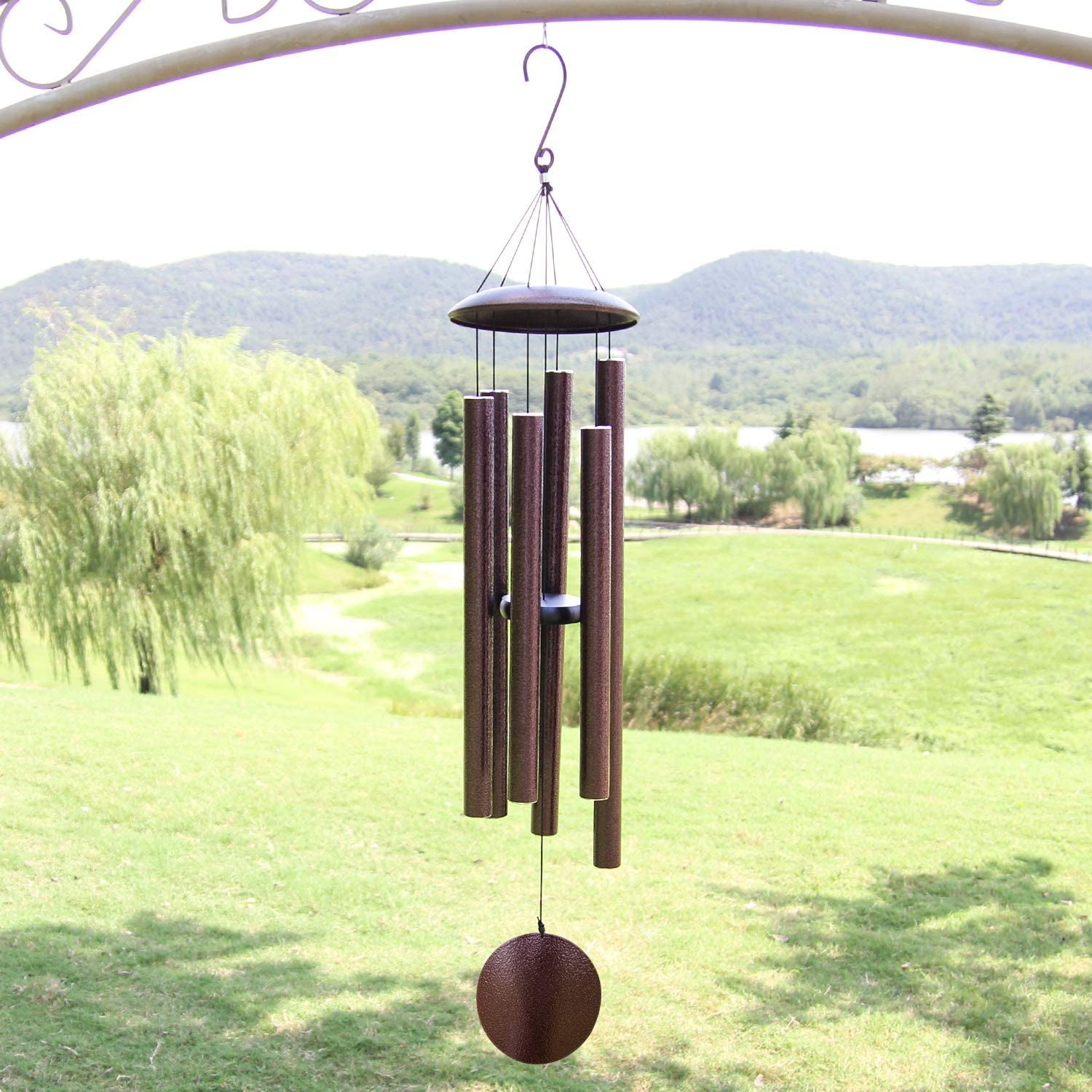 ASTARIN Wind Chimes Outdoor Deep Tone, 45 Inch Bronze, 6 Heavy Tubes, Memorial Wind Chimes for Garden Hanging D&eacute;cor, Sympathy Gifts - Copper image number 5