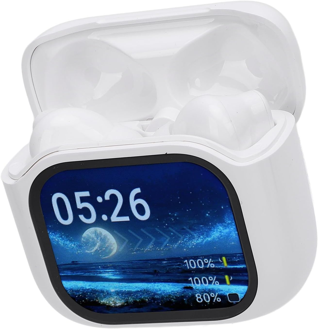 Diyeeni Translation Earbuds, Real Time Language Translator Earbuds with Touch Screen, 137 Languages & Accents, Translation Headphones Cordless, ANC Noise Reduction, IPX5 image number 2