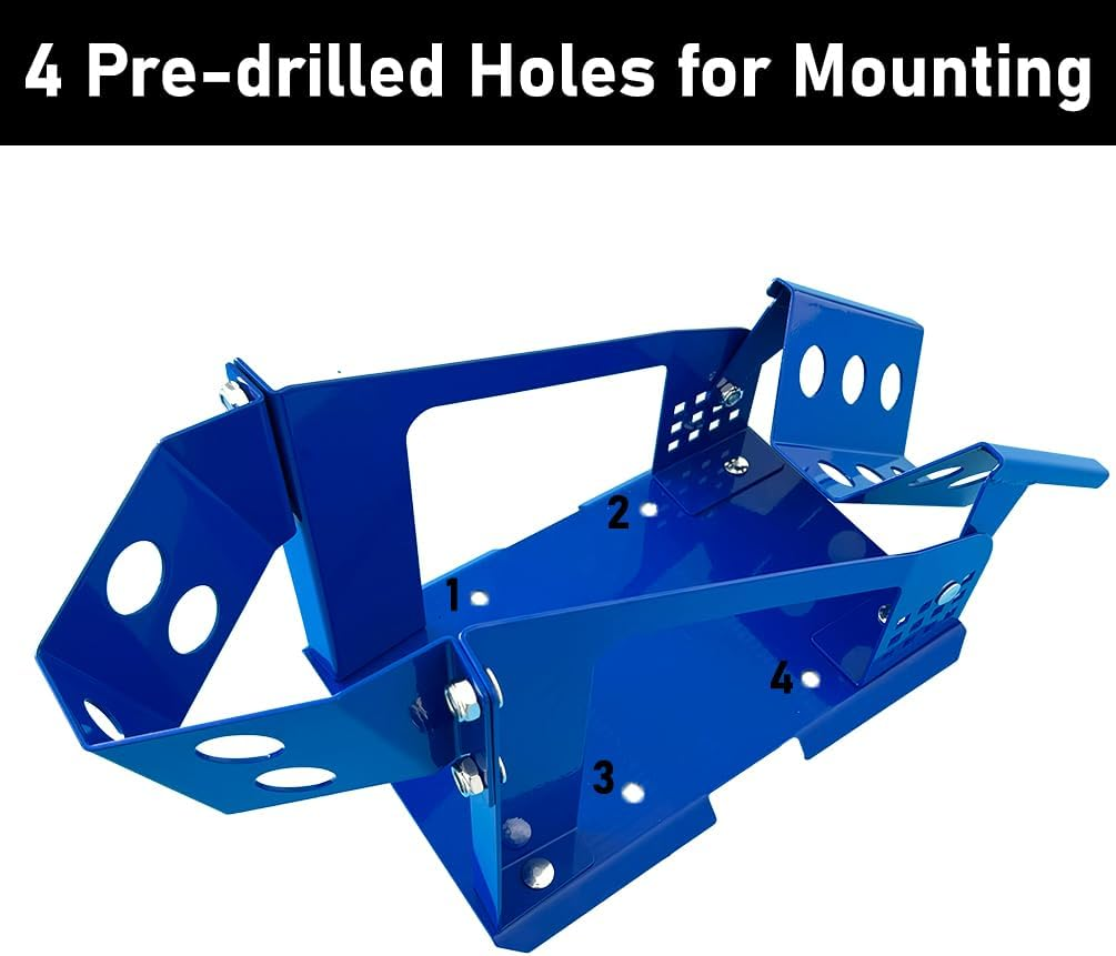 17"-21" Motorcycle Front Wheel Chock 12 Adjustable Holes Trailer Stand Blue image number 5