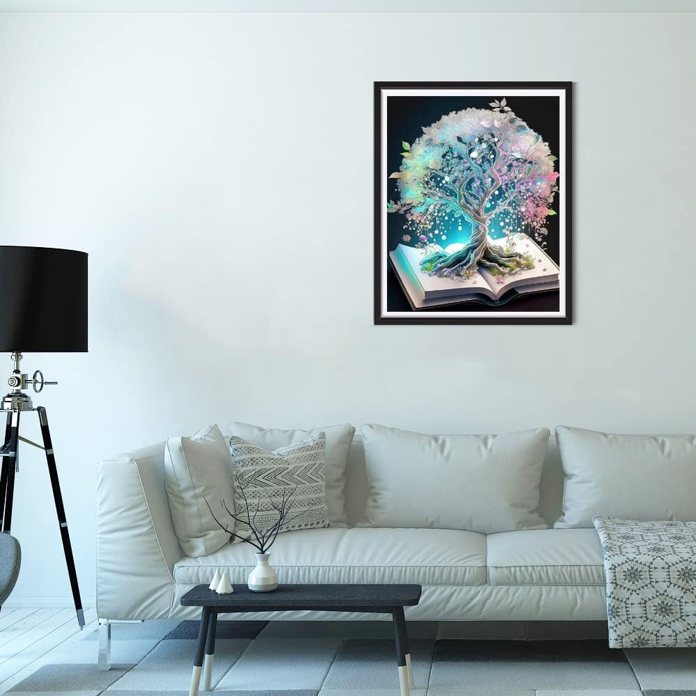 Rousp DIY 5D Diamond Painting Kits for Adults Diamond Art Tree of Life Diamond Painting Full Drill Crystal Craft Kits for Home Wall Decor Gifts, 15.7X19.7Inch image number 7