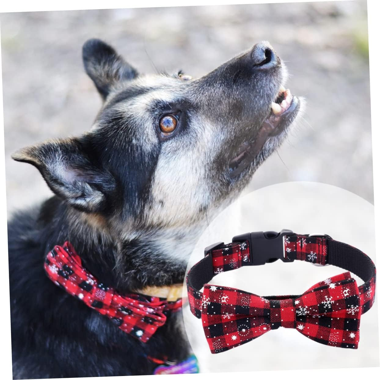 Sosoport 2Pcs Pet Collar Christmas Pattern Printed for Cat Dog Adjustable Nylon Collar Snowflake Dog Christmas Cat image number 6