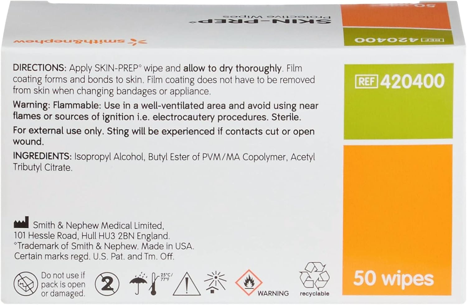 Smith & Nephew Skin Prep Wipe 50-Pieces Pack image number 3