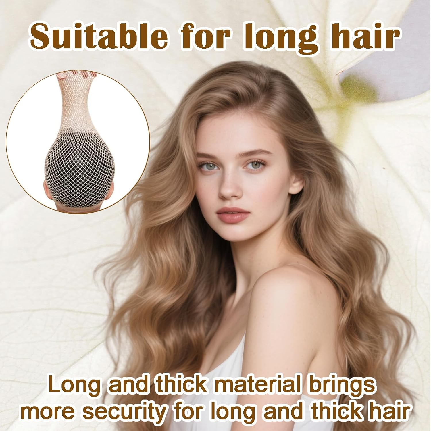 2PCS Wig Cap for Long and Short Hair, Natural Nude Mesh Hair Net, Stretch Open End Nylon Wig Caps for Women Men Daily Use & Cosplay image number 2
