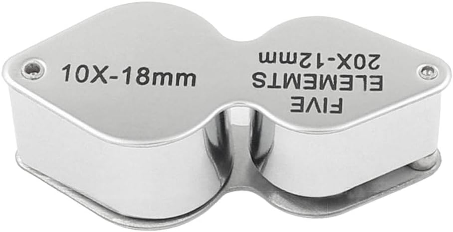 20X 10X Jewellers Loupe Magnifying Glass Triplet Dual Lens with Exquisite For image number 4