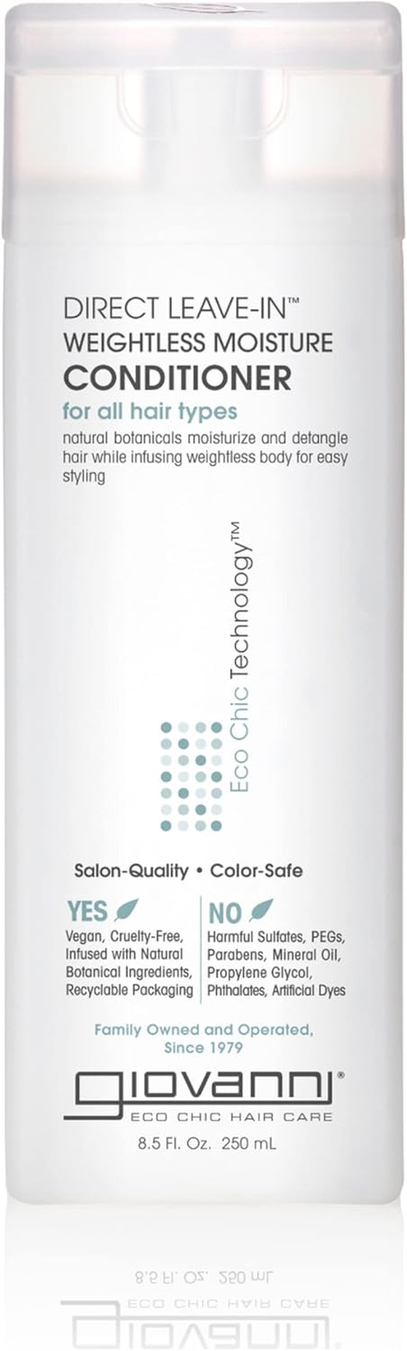 GIOVANNI Direct Leave in Weightless Moisture Conditioner - Co-Wash, Great for Curls & Wavy Hair, Wash & Go, Salon Quality, No Parabens, Infused with Natural Botanical Ingredients - 8.5 Oz image number 3