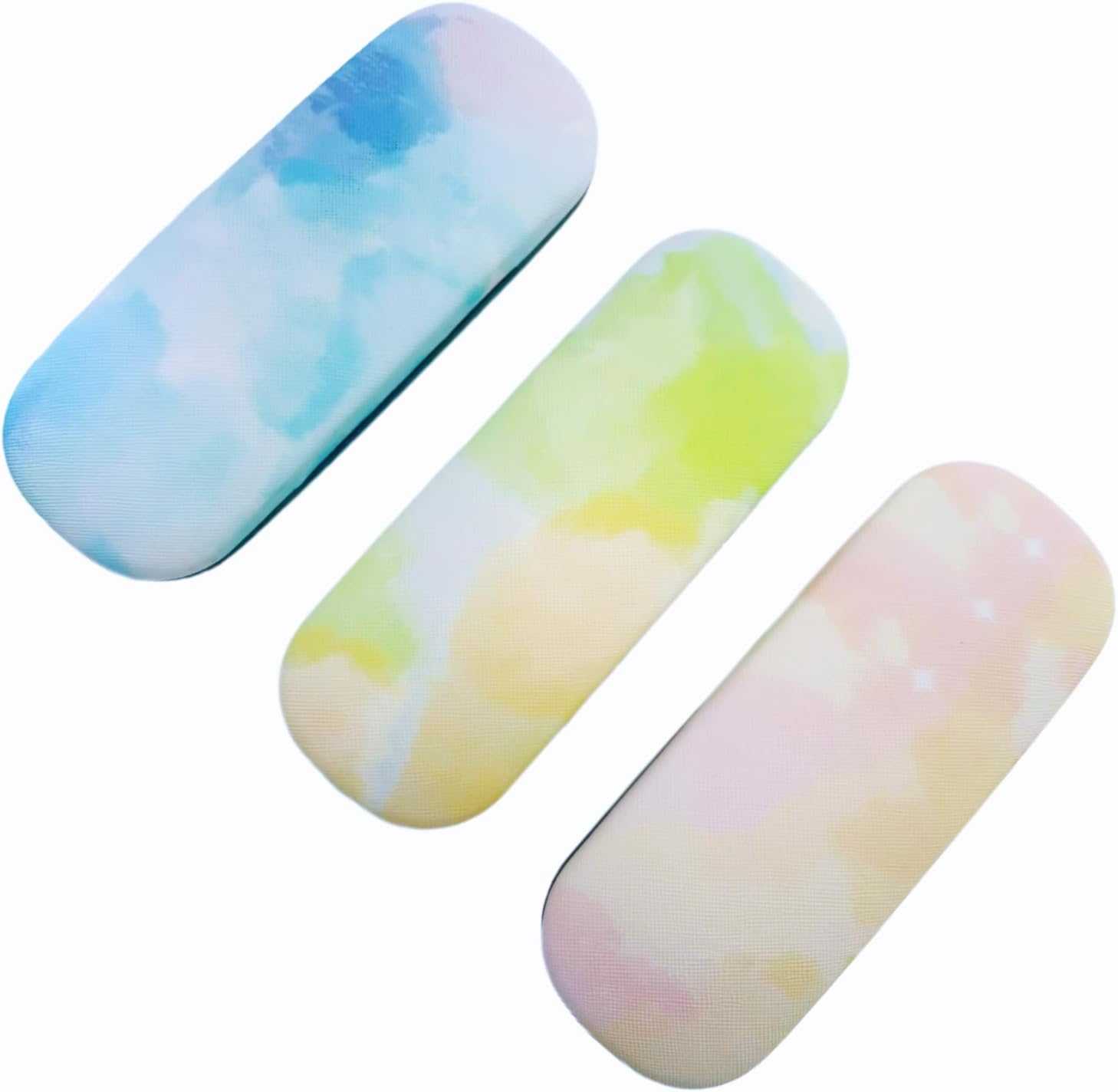 ANLIOTO 3 Pack Glass Cases Hard Shell, Portable Hard Eyeglasses Case Linen Fabrics Eyeglass Organizations for Women Girls