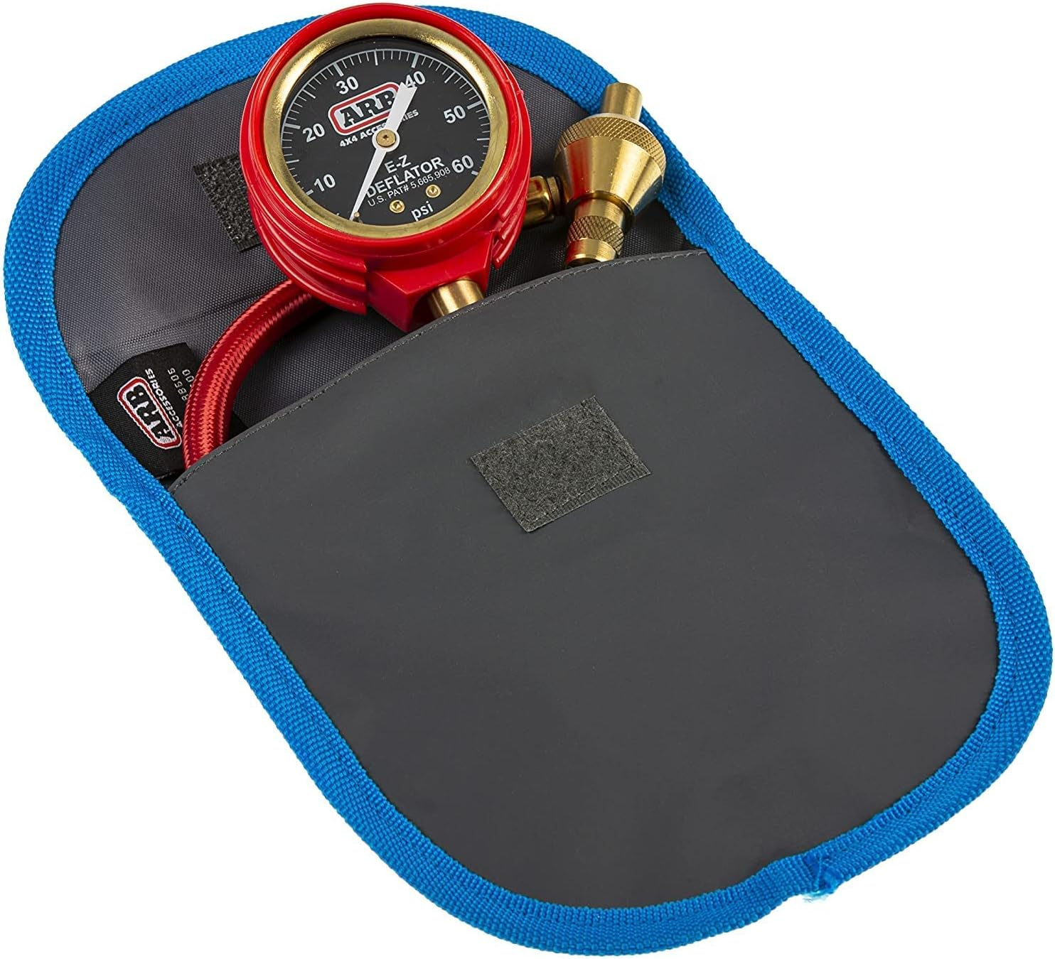 ARB ARB505 Deflator Kit 10-60 PSI Tire Pressure Gauge Rapid Air down Offroad Kit with Recovery Gear Pouch (PSI) image number 5