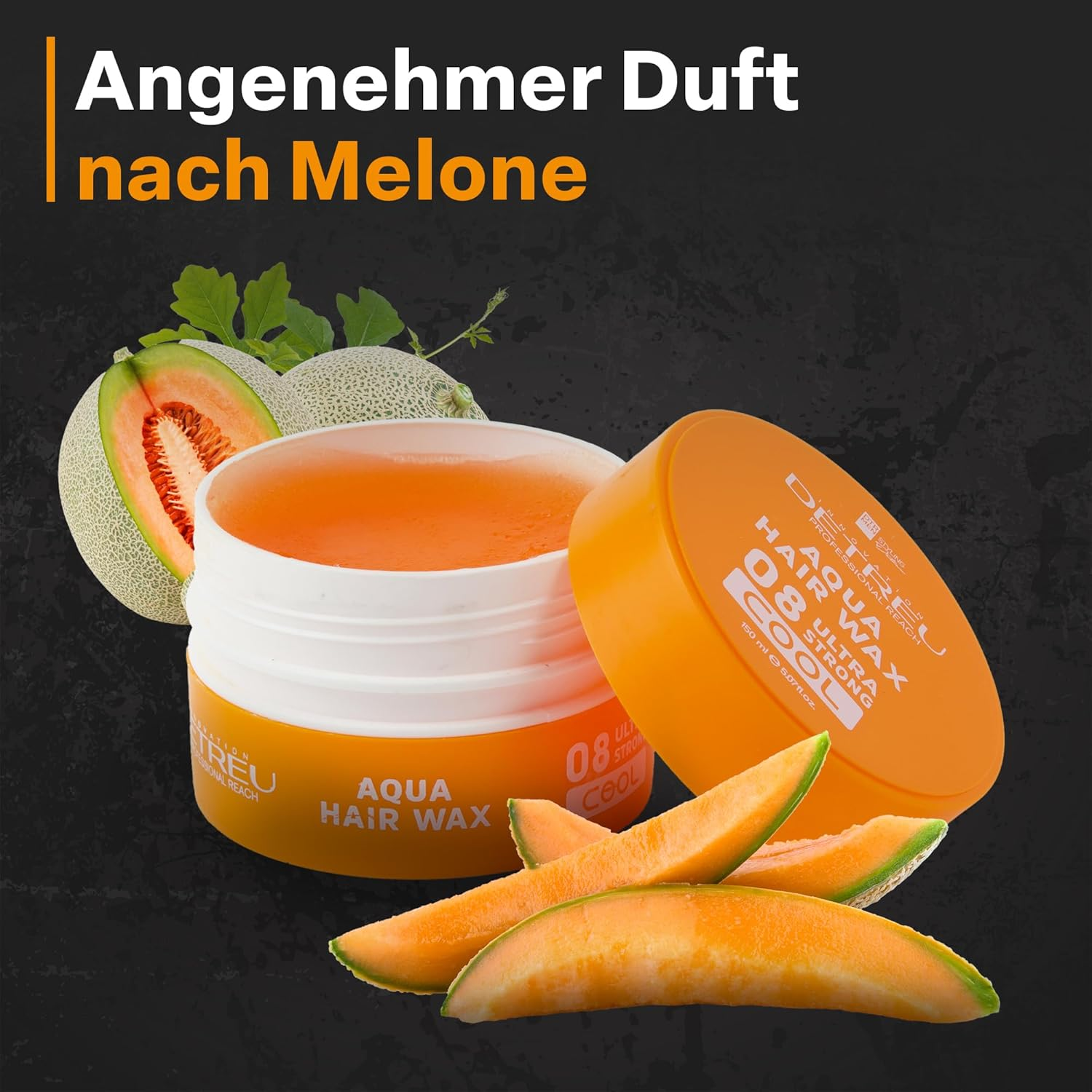 Detreu Styling Hair Wax Strong Hold and Long-Lasting Natural Shine 150 Ml (Cool - Orange) - Crazy - Blue image number 2