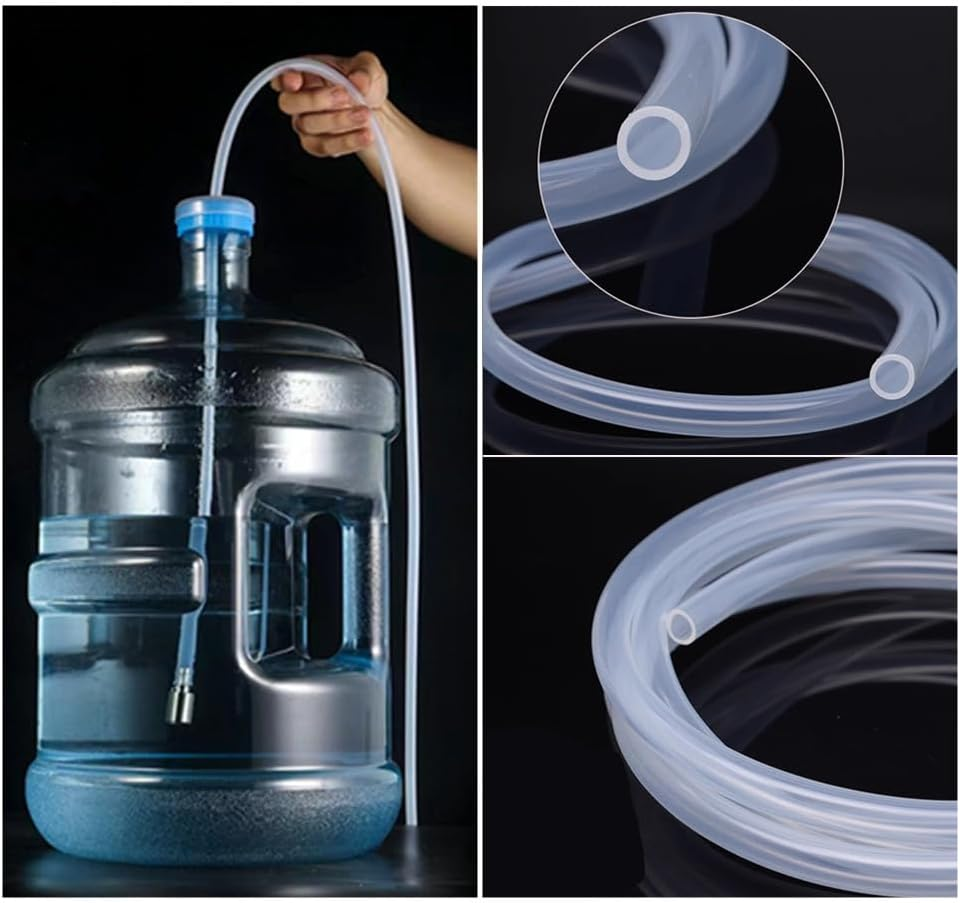 5M Aquarium Air Line PVC Clear Fish Tank, Wanfoou 3Mm*5Mm Pure Silicone Tubing, Clear and Flexible Aquarium Airline Tubing，For Fish Tank Air Pump, Aquariums，Terrariums and Hydroponics image number 2