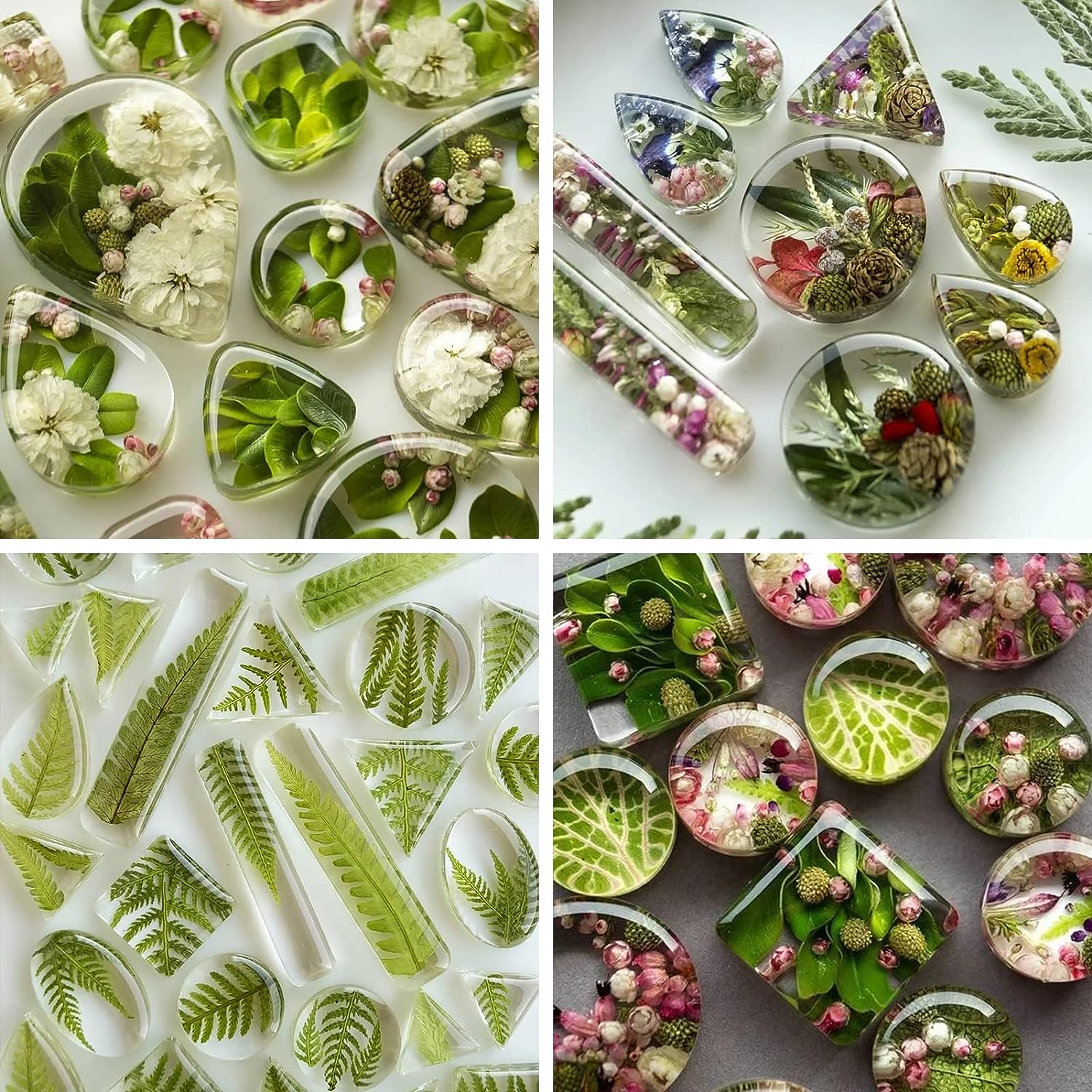 BABORUI Resin Molds Jewelry, 38 Cavities Pendant Silicone Molds for Epoxy with 40Pcs Jump Rings, DIY Resin Casting for Pendant, Earrings, Necklace, Keychains image number 2