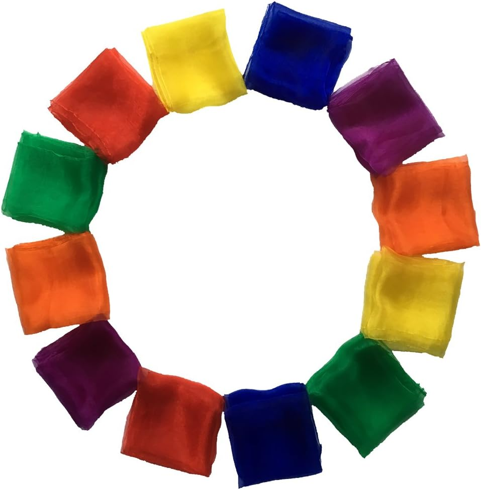 Dance Scarves Music Scarves for Children Movement and Juggling 12Pcs image number 2
