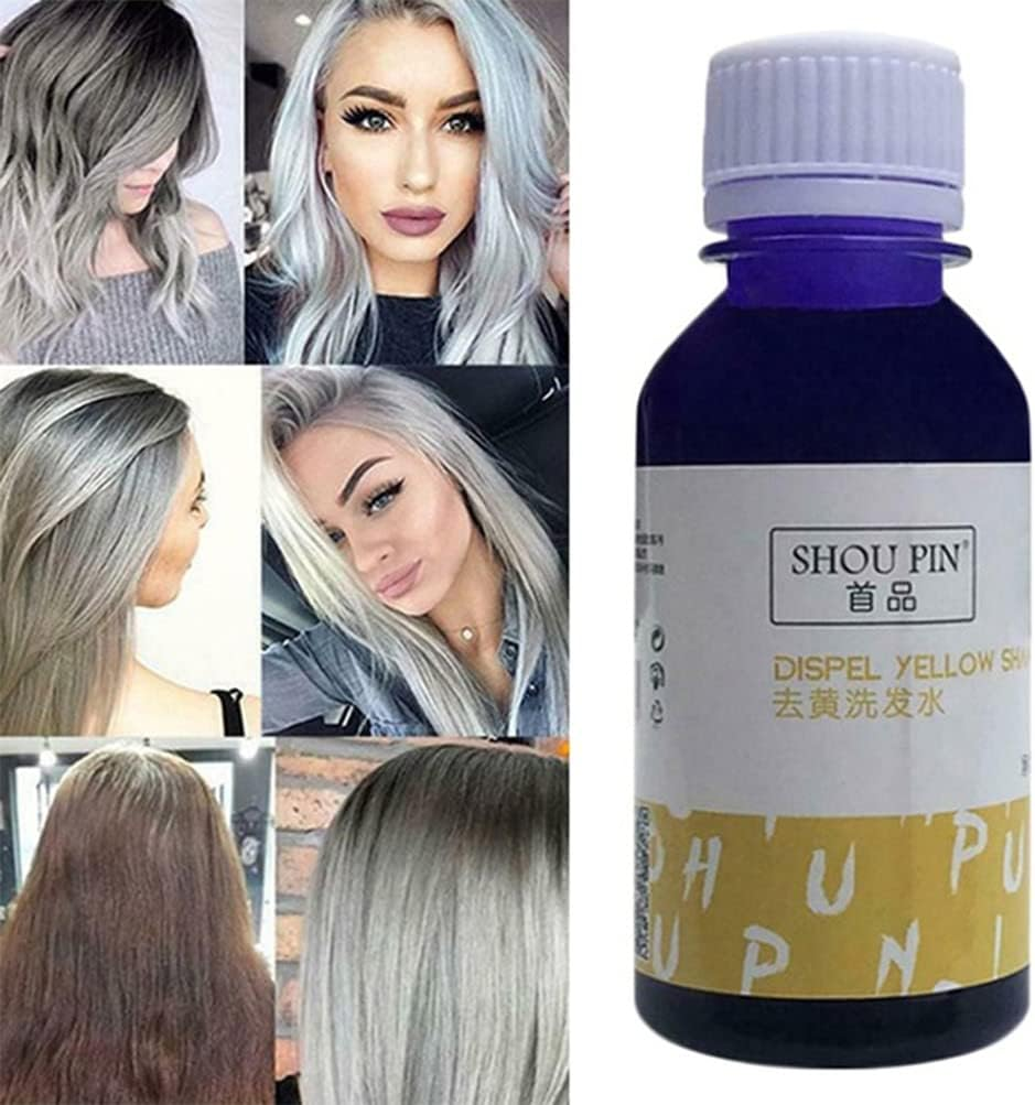 Purple Toning Hair Shampoo Remove Yellow Purple Toner to Silver Ash Blonde Bleached Gray Hair Dye Remove Yellow Treatment 3PCS image number 5