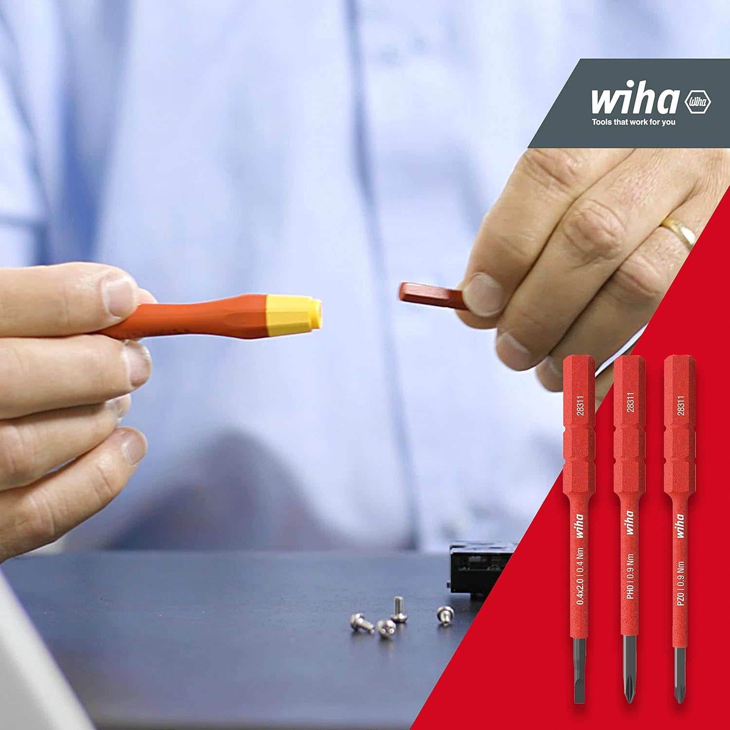 Wiha Slimvario Picofinish Electric Fine Screwdriver 4-Piece Set image number 3