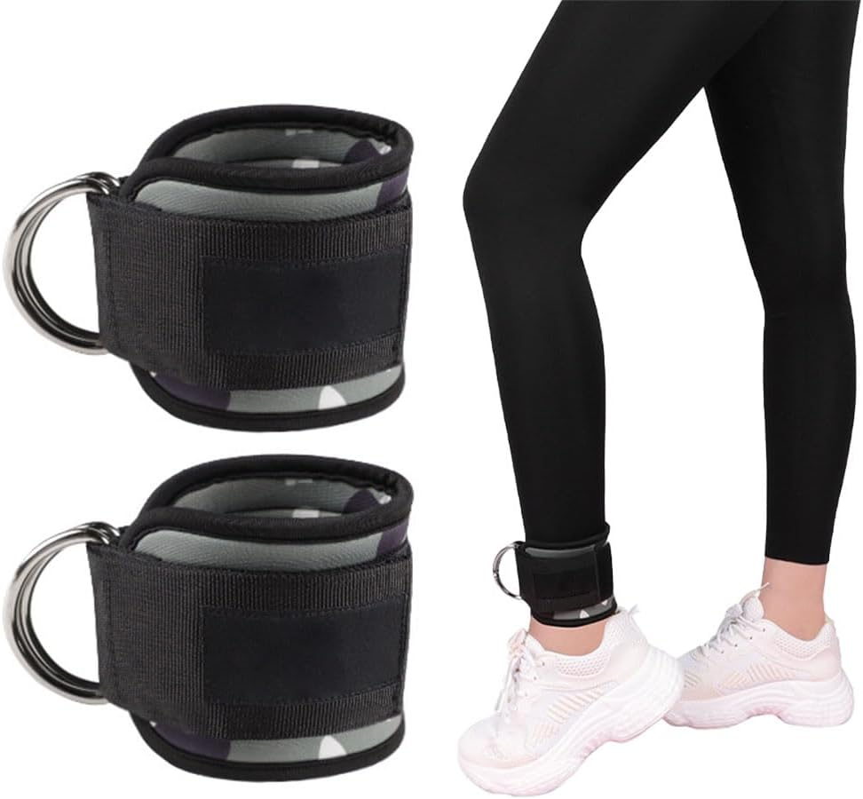 JZS Fitness Ankle Straps, Ankle Wrist for Cable Machines and Resistance Bands, Work Out Cuff Attachment for Home & Gym Workouts Glute Kickbacks, Leg Extensions(Green)