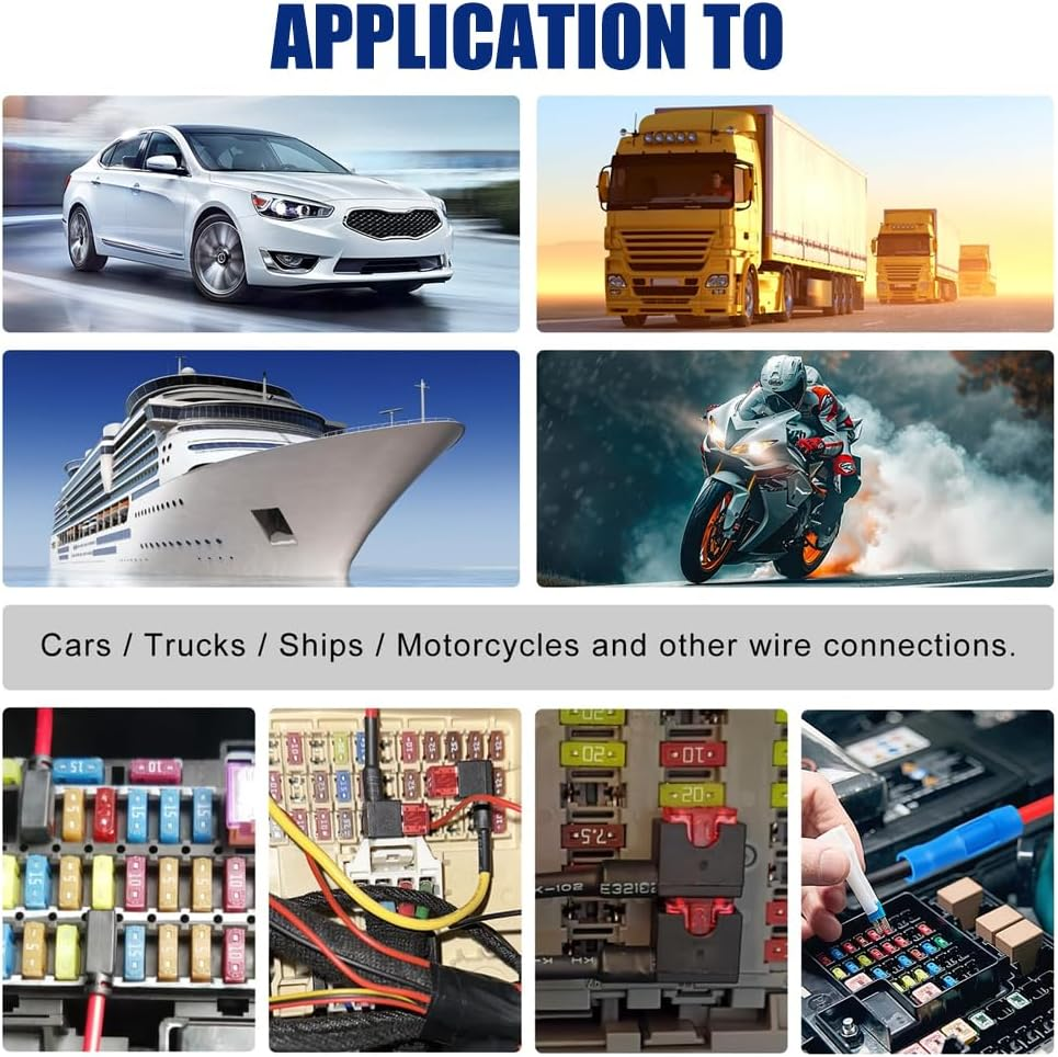 Geli 8 Pack 4 Types Fuse Tap Automotive 12V, Car Add-A-Circuit Fuse Taps Tandard Mini Micro2 and Low Profile Mini Fuse Holder for ATO ATC ATM APM Fuse Tap Kit for Cars Trucks Boats image number 6