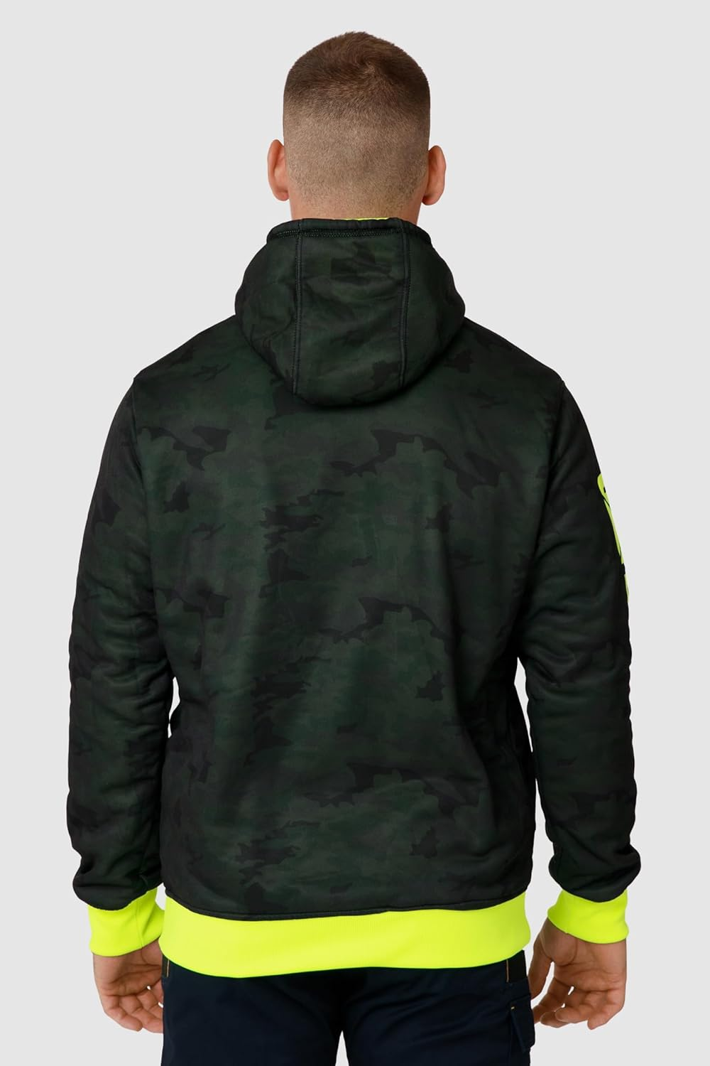 Caterpillar Mens Classic Hoodie, Hi-Vis Yellow, Medium US image number 1