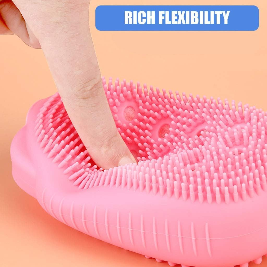 JRT Bubble Bath Brush Quick Foaming Bath Brush Scrubbing Brushes Soft Rubbing Massage Bubble Body Cleaner Silicone Bathroom image number 5