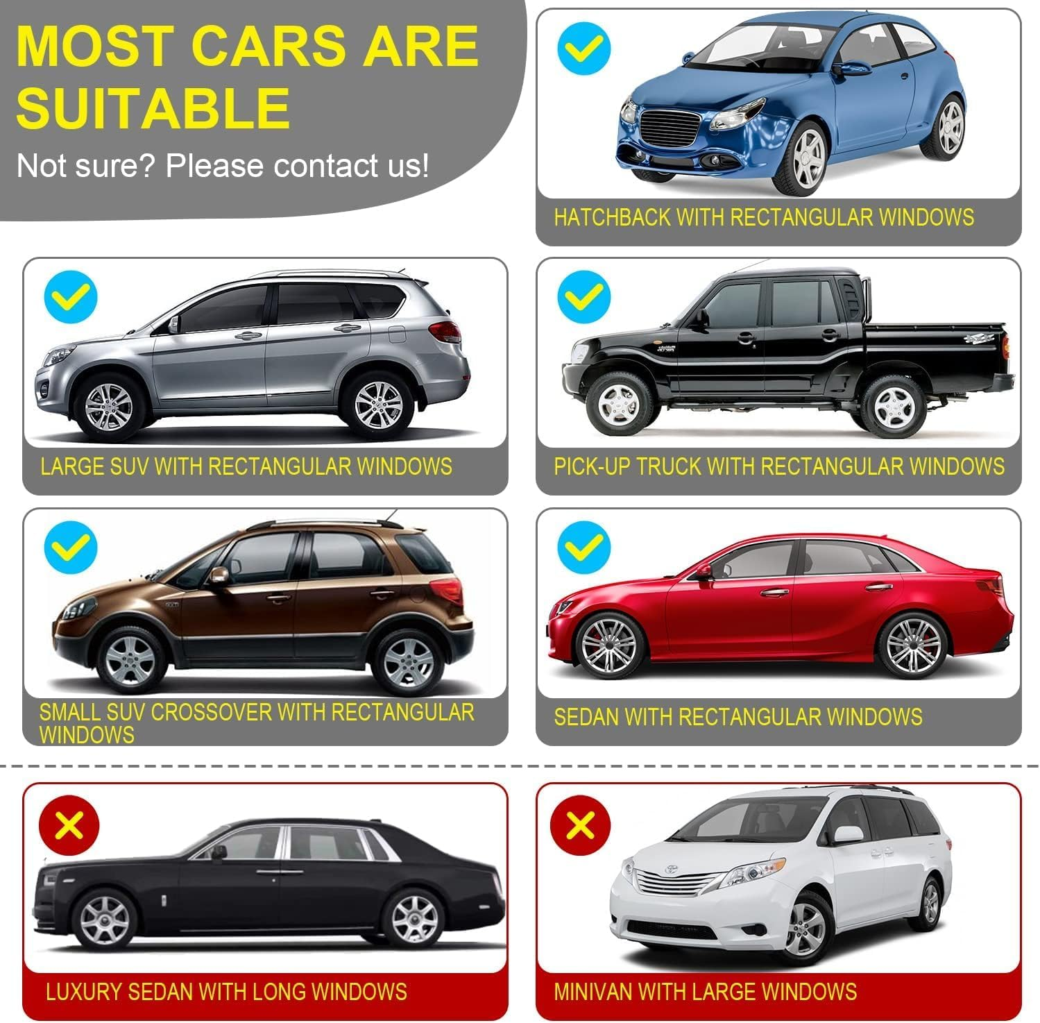 Ronluuu 4Pack Car Window Shades Mesh, Universal Fit Most of Cars, Large SUV, Pickup, Sunshade for Car Camping Anti-Mosquito UV Protection Breathable Mesh Baby, Side Window Covers image number 1