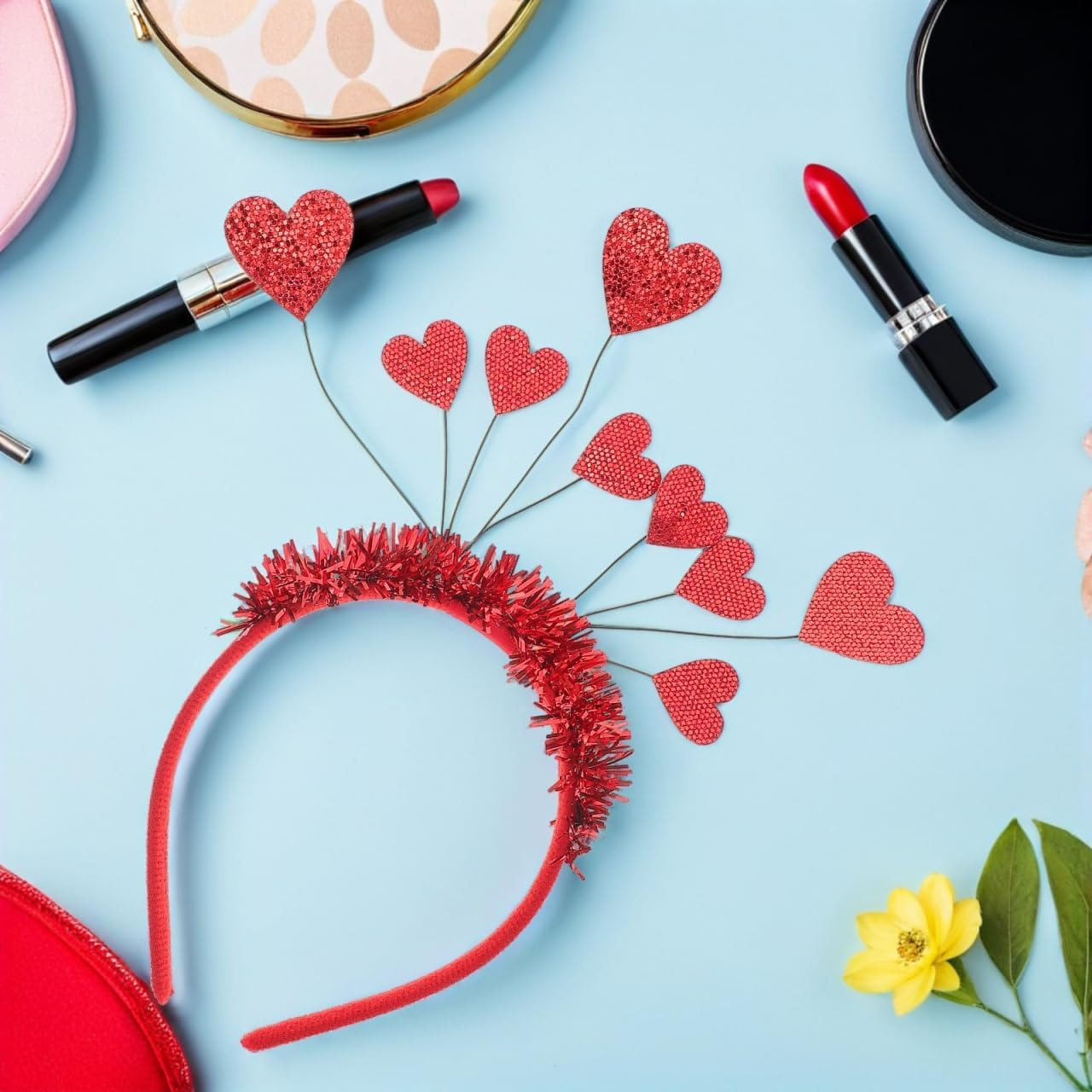 VICASKY Heart-Shaped Headband for Valentine'S Day, Unique Hair Accessory for Parties, Weddings and Creative Occasions, Stylish and Appealing, Women as a Gift, Loved One image number 2