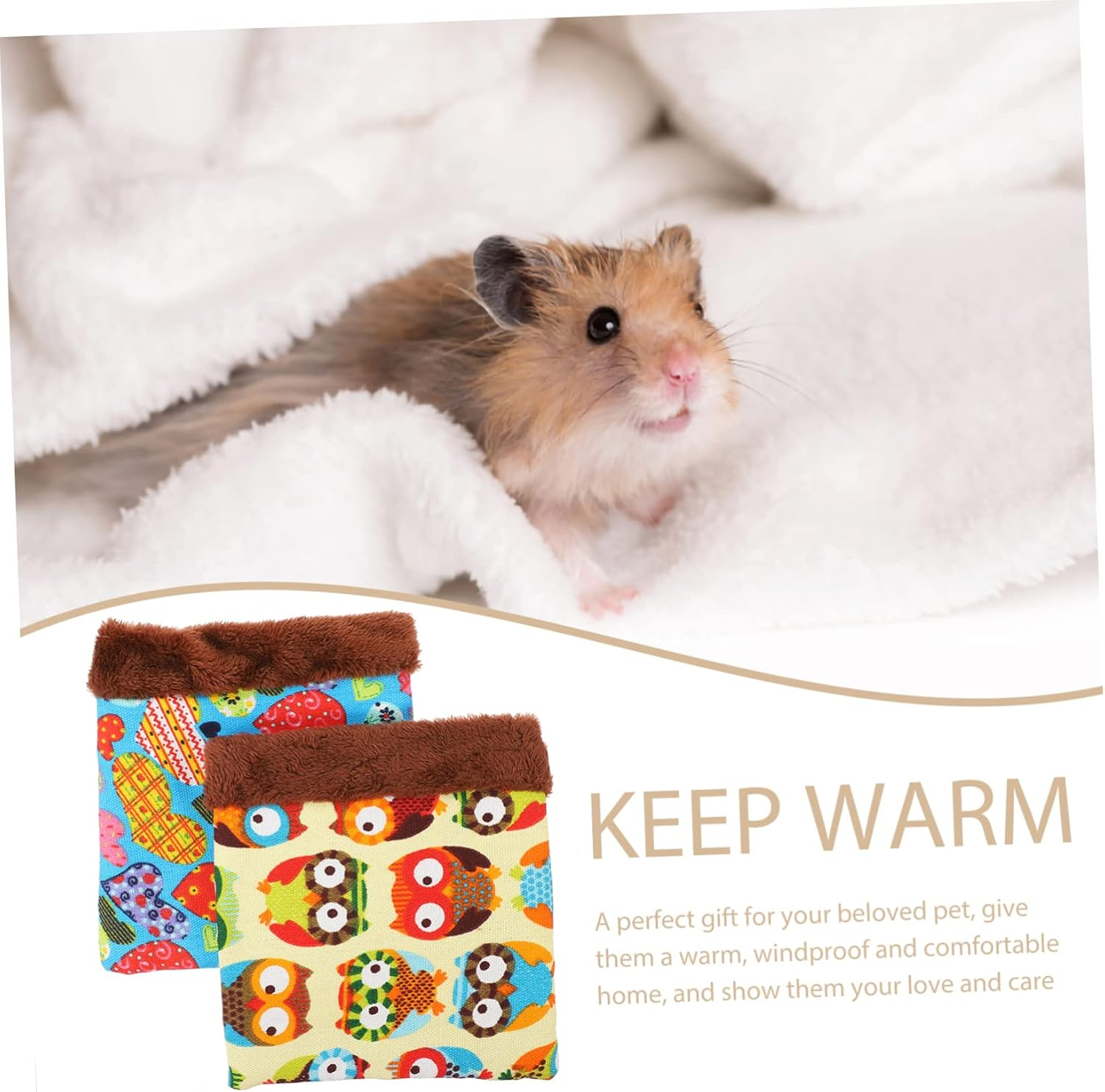 2 X Sleeping Bag for Guinea Pigs Made of Warm Material for Rats Hedgehogs and Other Small Pets for Sleeping and Hiding Small Animal Bed for and Comfort image number 1