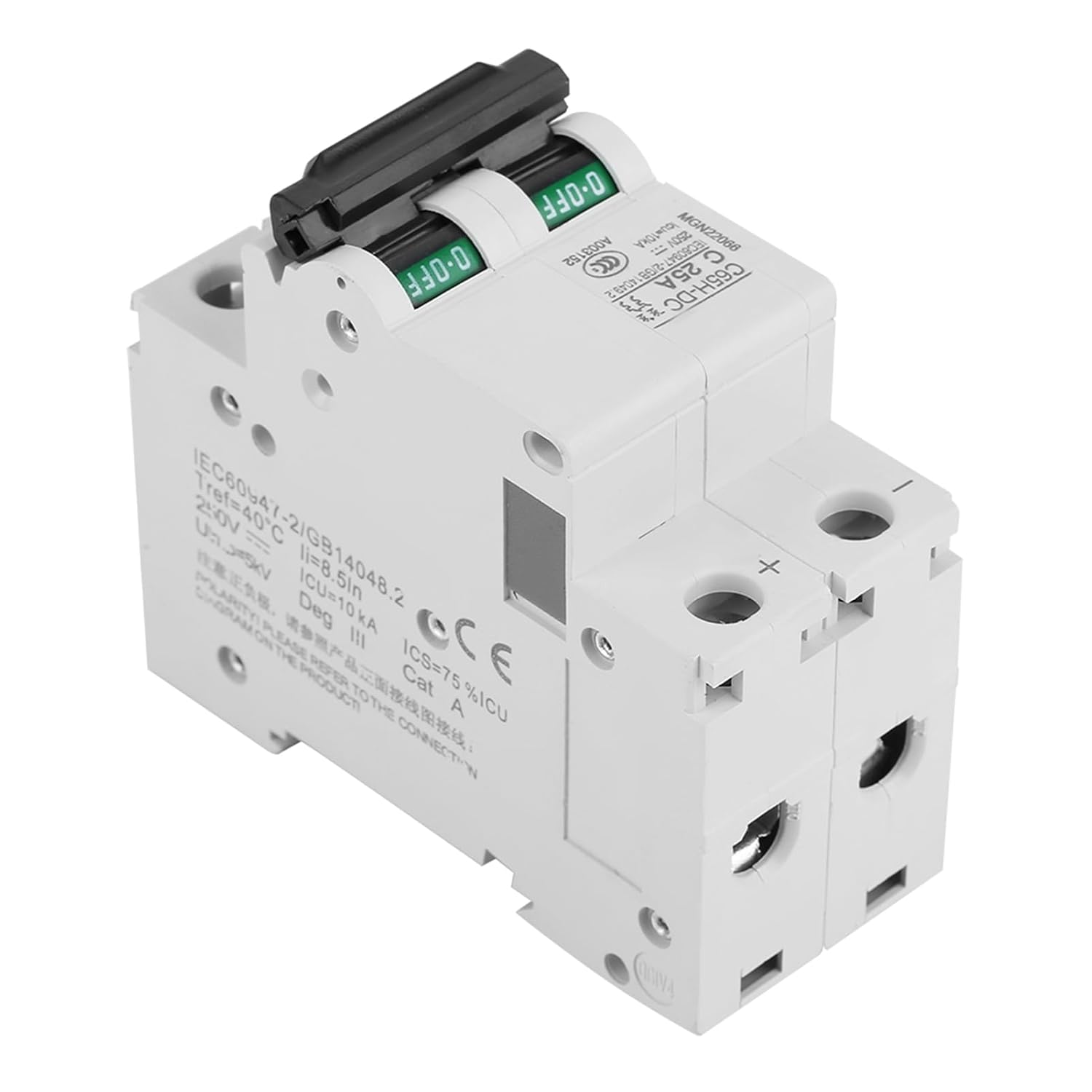 25A,40A DC Circuit Breaker, Fast Closing, Operation, White, Widely Used for Solar Panels Grid System, Wind, and Solar Hybrid System (25A) image number 1