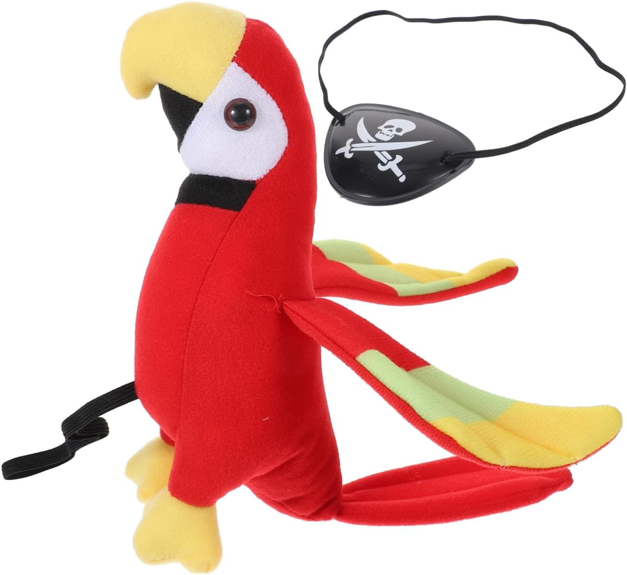 1 Set Halloween Pirate Parrot Shoulder Toy, Shoulder Parrot with Eye Patch, Party Cosplay Accessory for Kids & Adults, Pirate Accessories image number 2