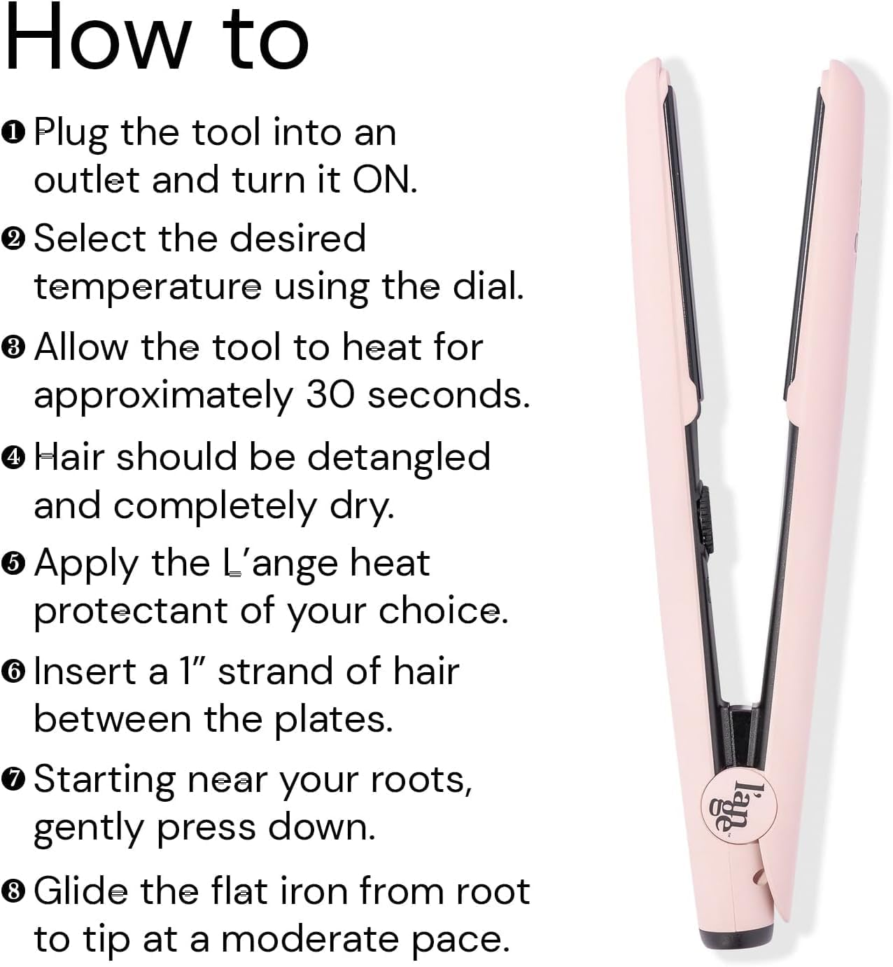 L'ANGE HAIR Le Ceramique 1-Pass Flat Iron Hair Straightener | Fast Heating Ceramic Flat Iron | Best Hot Tools Hair Straightening Iron to Lock in Moisture & Shine | Professional Hair Iron Straightener image number 2