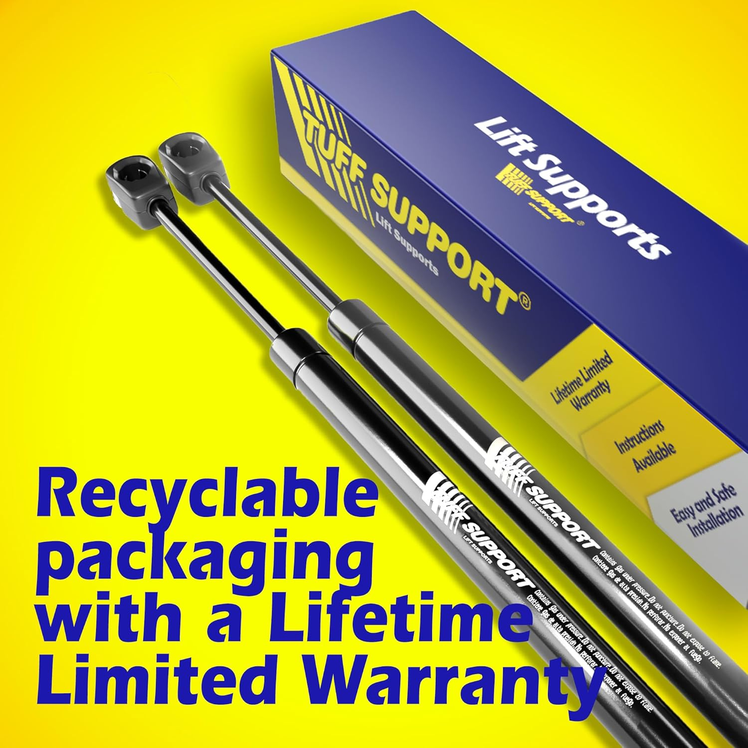 2 Pieces (Set) Tuff Support Rear Hatch Trunk Lift Supports 2012 to 2017 Hyundai Veloster image number 5