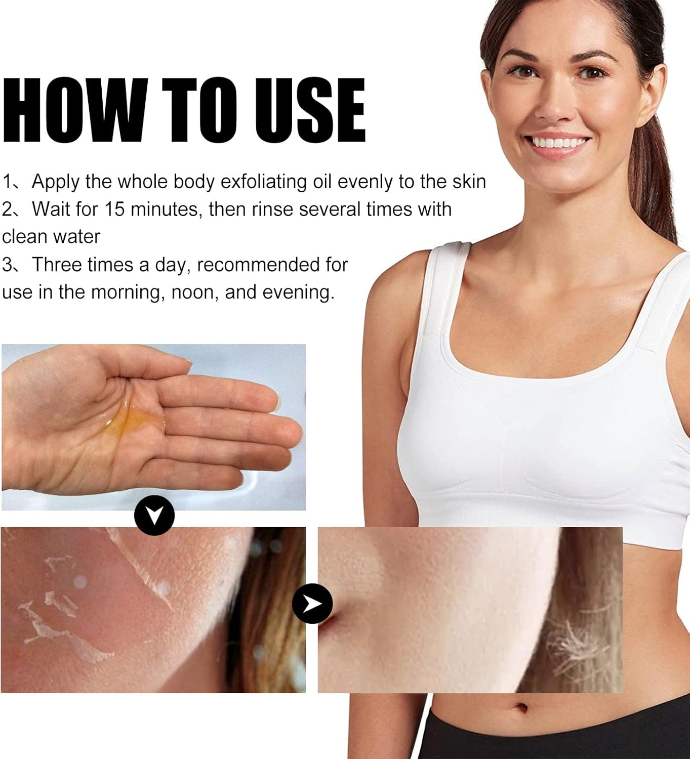 Fullbody Exfoliation Peelingoil, Body Exfoliate Peeling Oil, Old Yellow Peeling Oil, 2023 New Old Natural Spot Yellow Peeling Oil (3 Pcs) - 2 Pcs image number 5