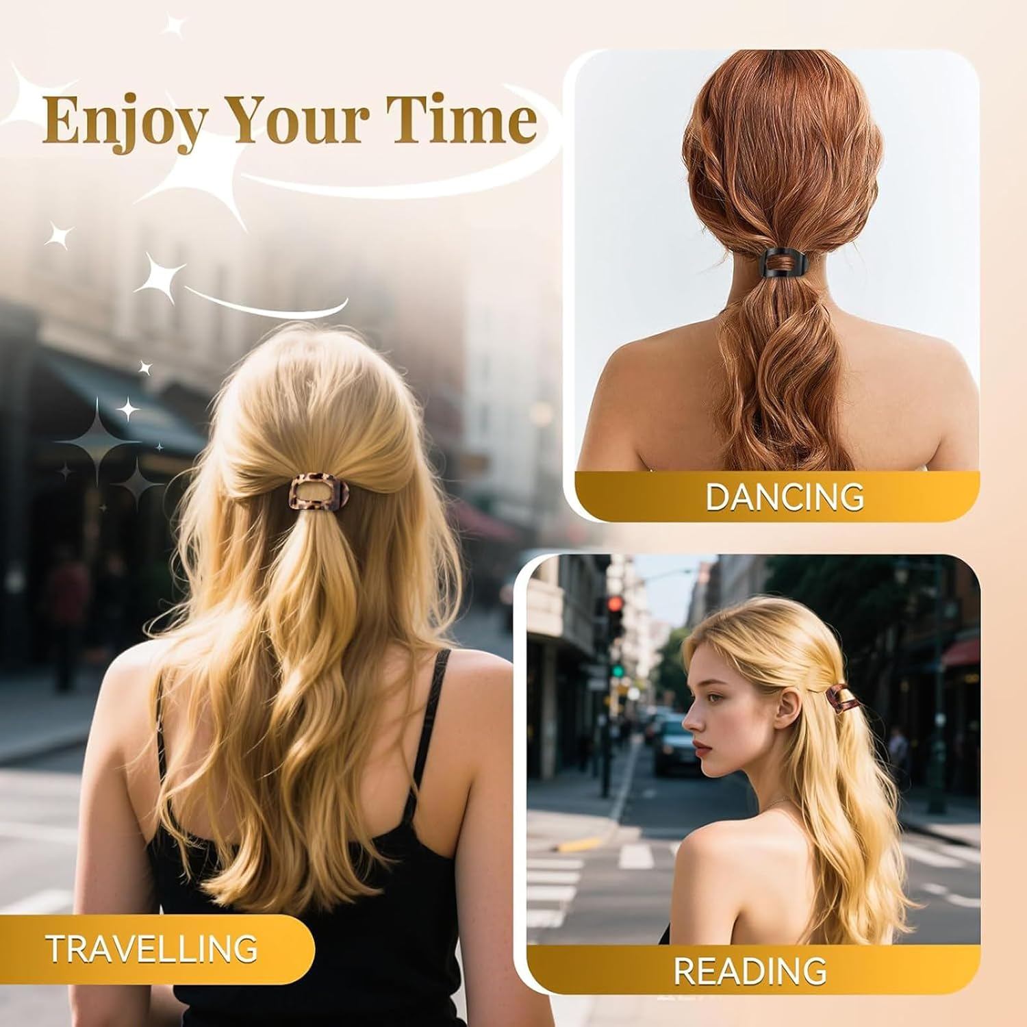 Pack of 4 Flat Hair Clips for Women, Hair Clips for Thin Hair, Duck Bill Shape Hair Clips for Women Girls Thick Thin Hair Styling Hair Clips