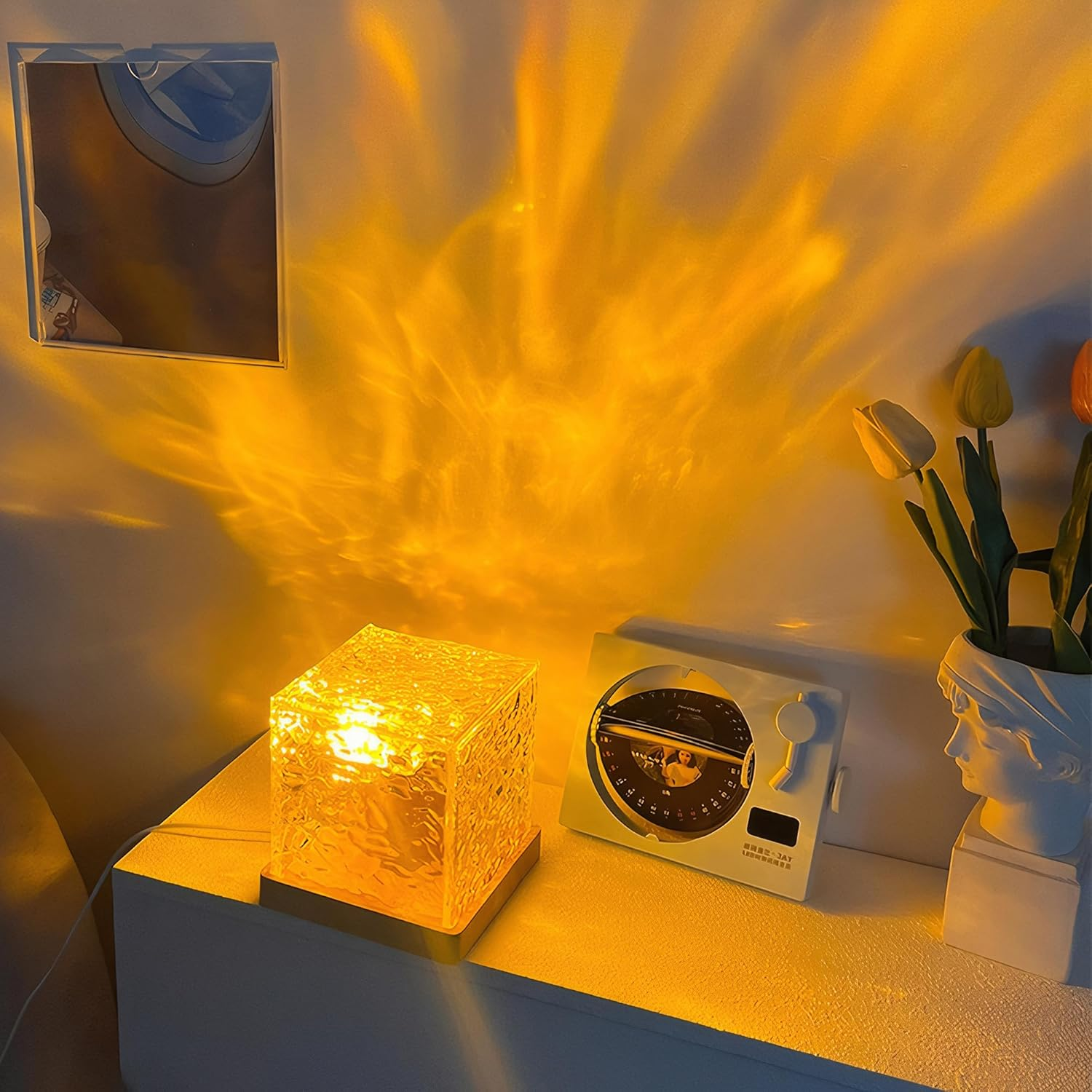 OMIPAWZ Ocean Wave Lamp, 16 Colors RGB Aurora Northern Lights Projector Lamp for Bedroom Living Room Decor image number 5