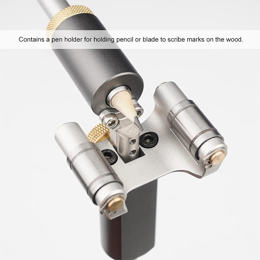 120Mm Wood Marking Gauge Sliding Straight/Curved Edge Scriber Guide Carpenter Scribe Tool for Woodworking image number 2