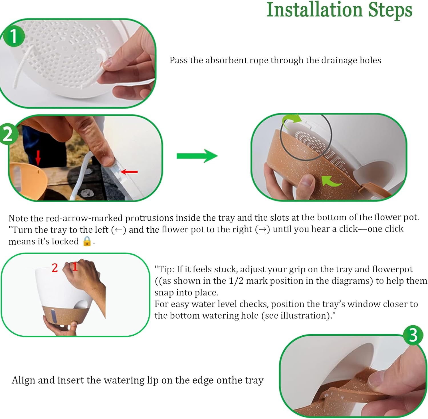 10 Inch Hanging Planters for Indoor Plants & Outdoor - 2 Pack Self-Watering Hanging Pots with Drainage Holes, Visual Reservoir, 2 Hangers - Self-Watering Hanging Baskets Flower Pots image number 5