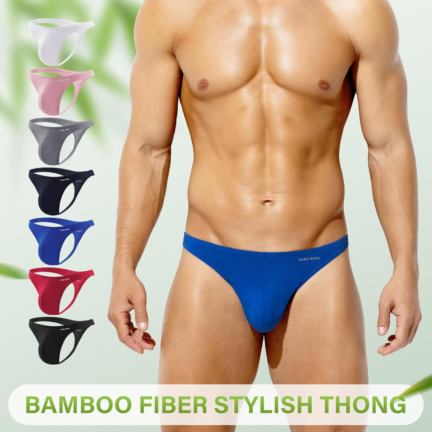 Casey Kevin Men'S Thong Underwear Breathable G-String Lightweight T-Back Sexy Bikini CK4073 1Pcs image number 6