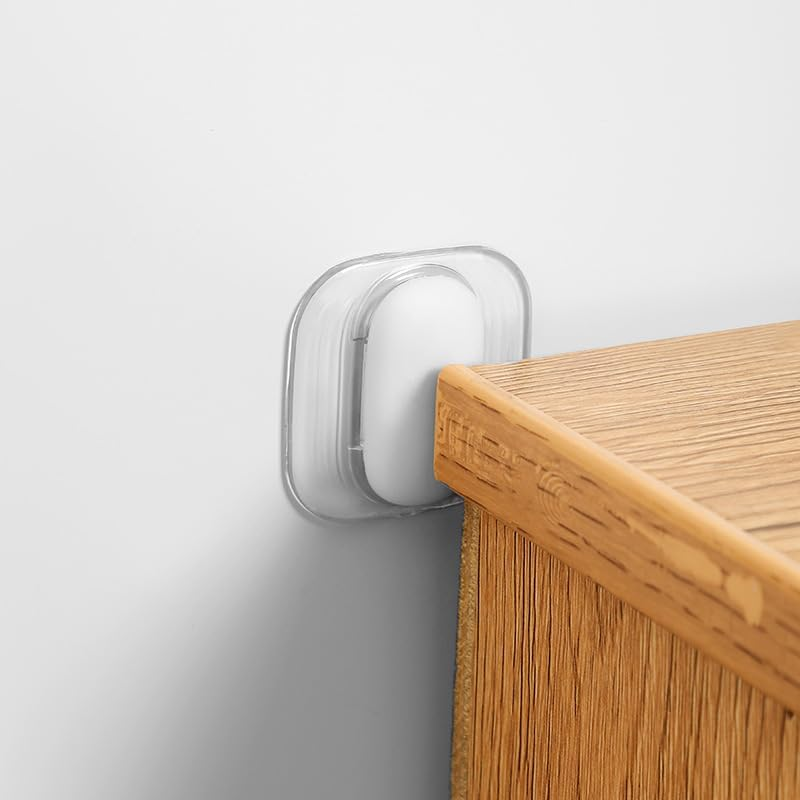 12Pcs Door Handle Bumper Self-Adhesive Thickened Wall Protection Door Knob Wall Cover Rubber Buffer Pad Translucent Silicone Door Stopper Suitable for Furniture Glass Table image number 6