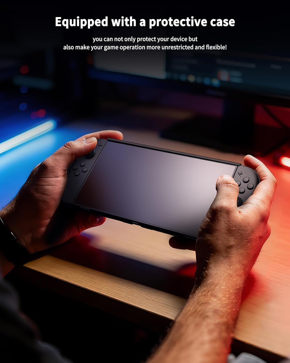 Geekshare Protective Case Compatible with Switch 2 Console, Full Coverage Shell Cover with Ergonomic Soft Grip, Hard PC Front Cover, Shock Absorption, Anti-Scratch, Easy Install/Detach image number 4