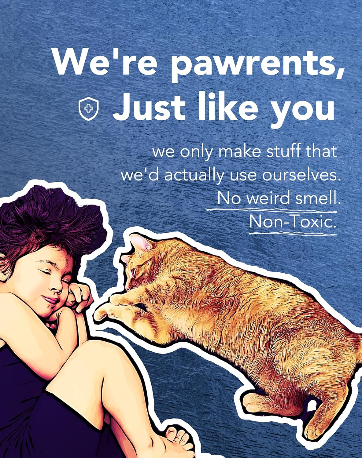 Lukamoo&reg; Cute Cat Litter Mat (32&rsquo;&rsquo;X24&rsquo;&rsquo;), Extra-Large/Xl, for Kitty Litter & Cute Cat Litter Box, Cat Accessories for Indoor Cats (Brown Tabby, Rectangular) image number 4