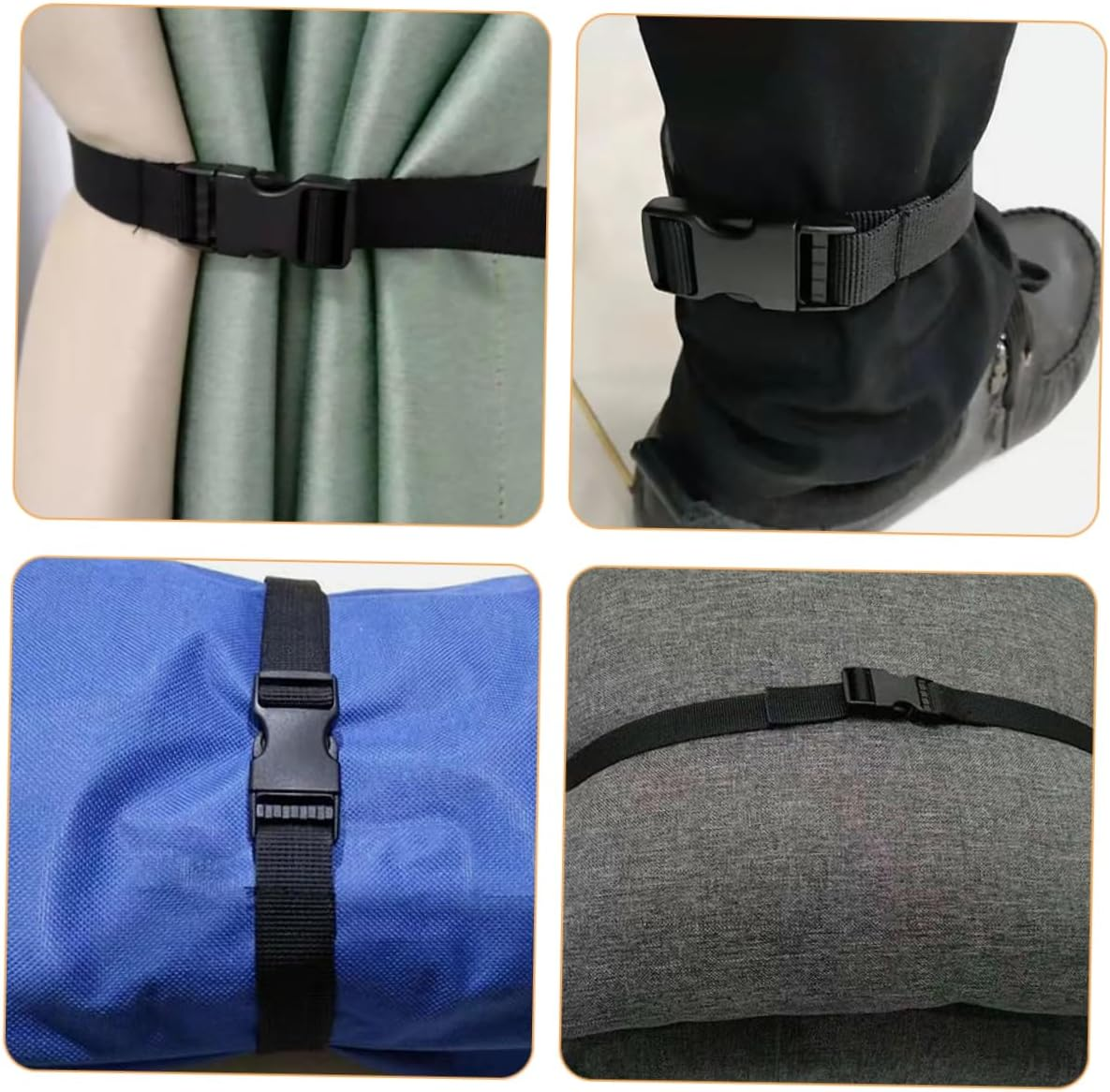 ORFOFE 6Pcs Adjustable Suitcase Straps Belts Utility Straps for Luggage Nylon Buckle for Travel image number 4